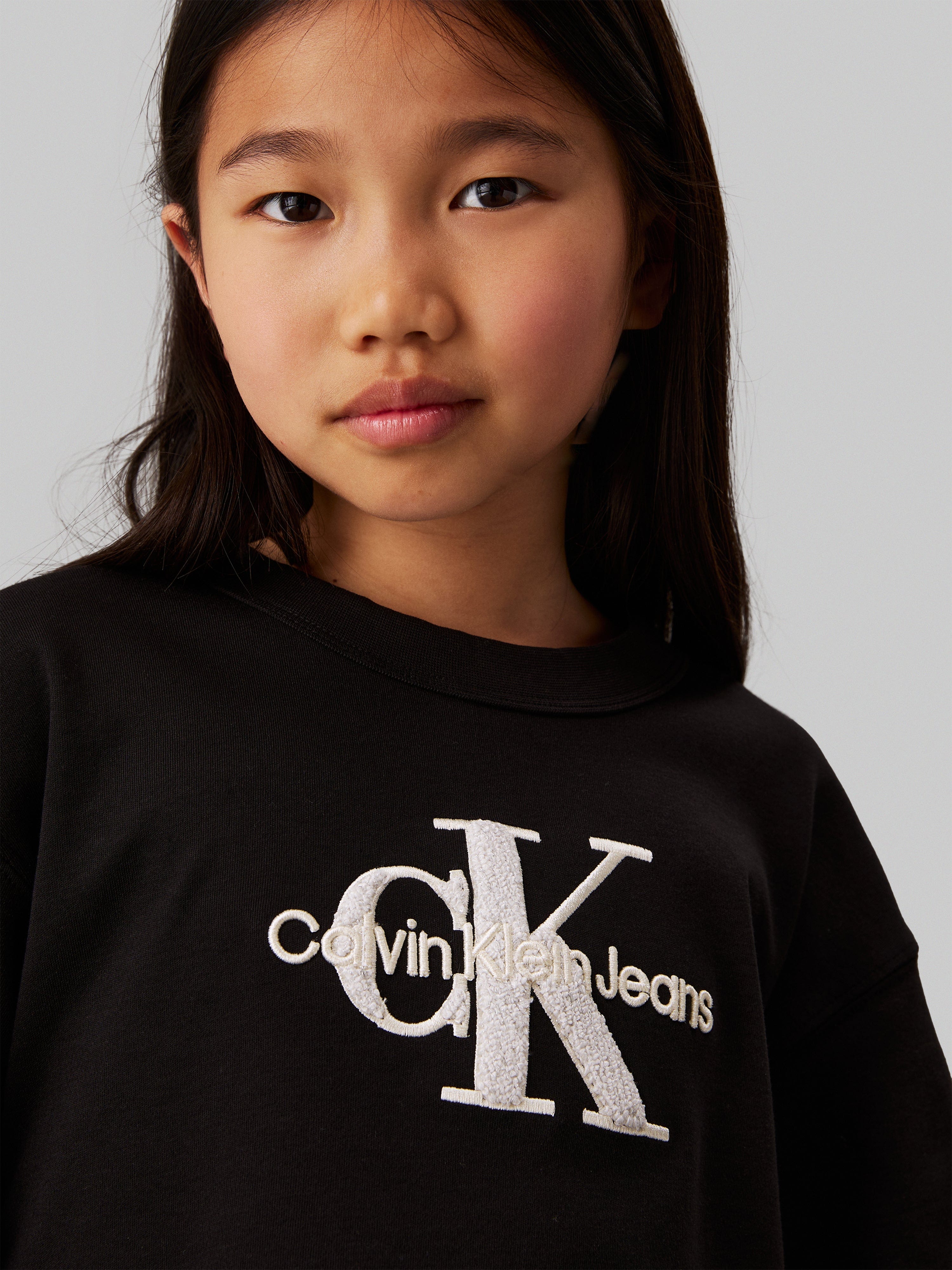 Girls Teddy Monologo T-Shirt in Black