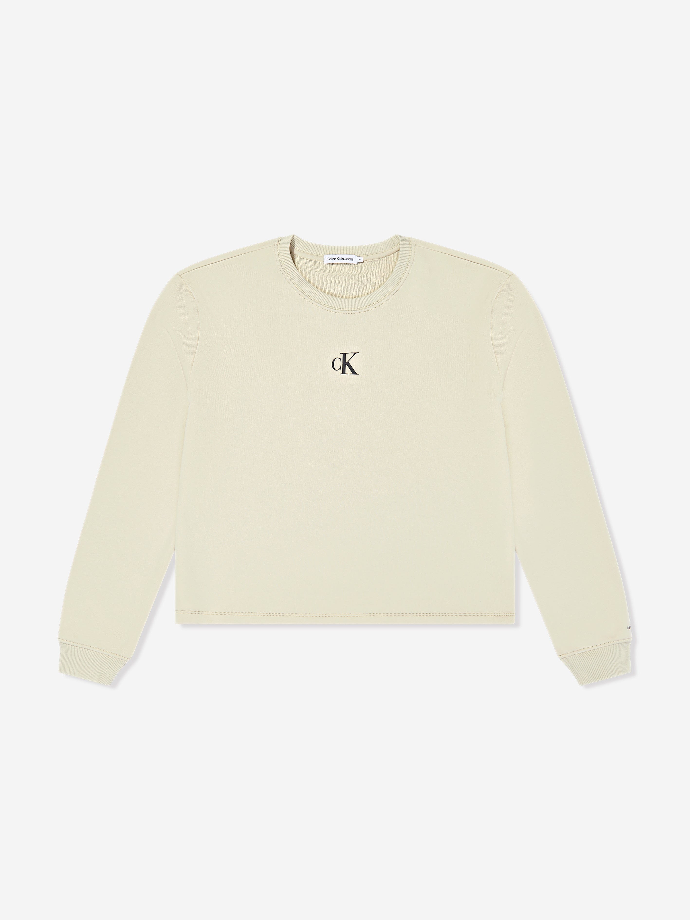 Calvin Klein Girls CK Logo Sweatshirt and Shorts Set in Green