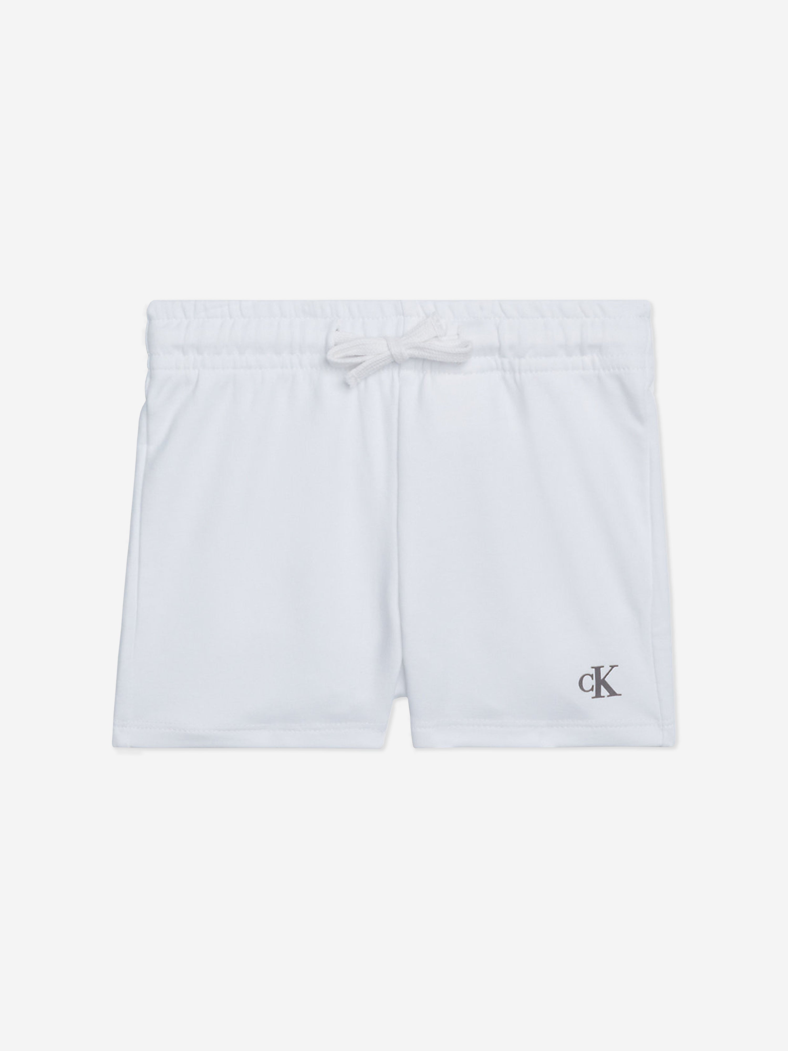 Calvin Klein Baby Monogram Logo Shorts Set in White