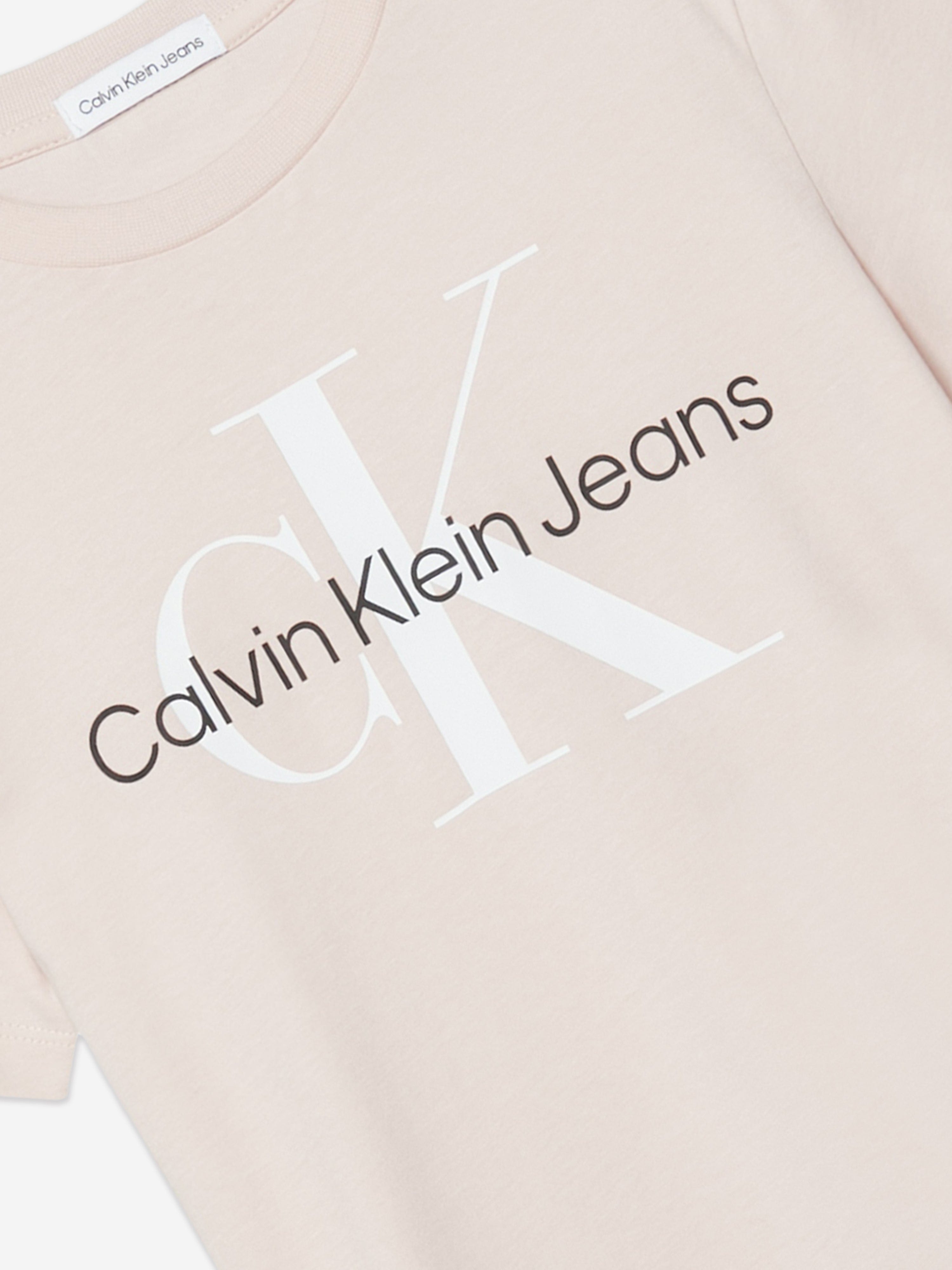 Calvin Klein Kids CK Monogram T-Shirt in Pink