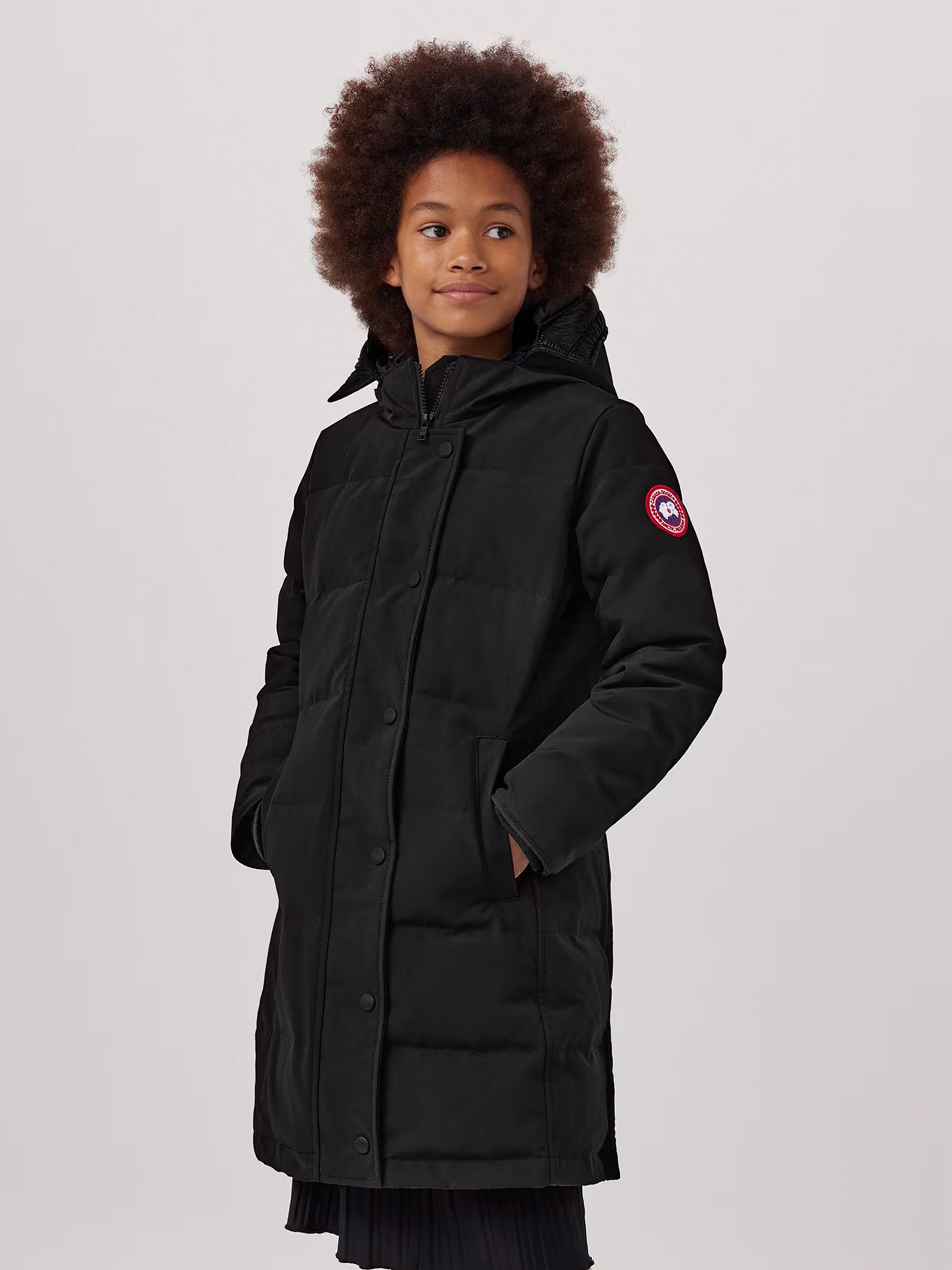Girls Down Padded Juniper Parka Coat in Black
