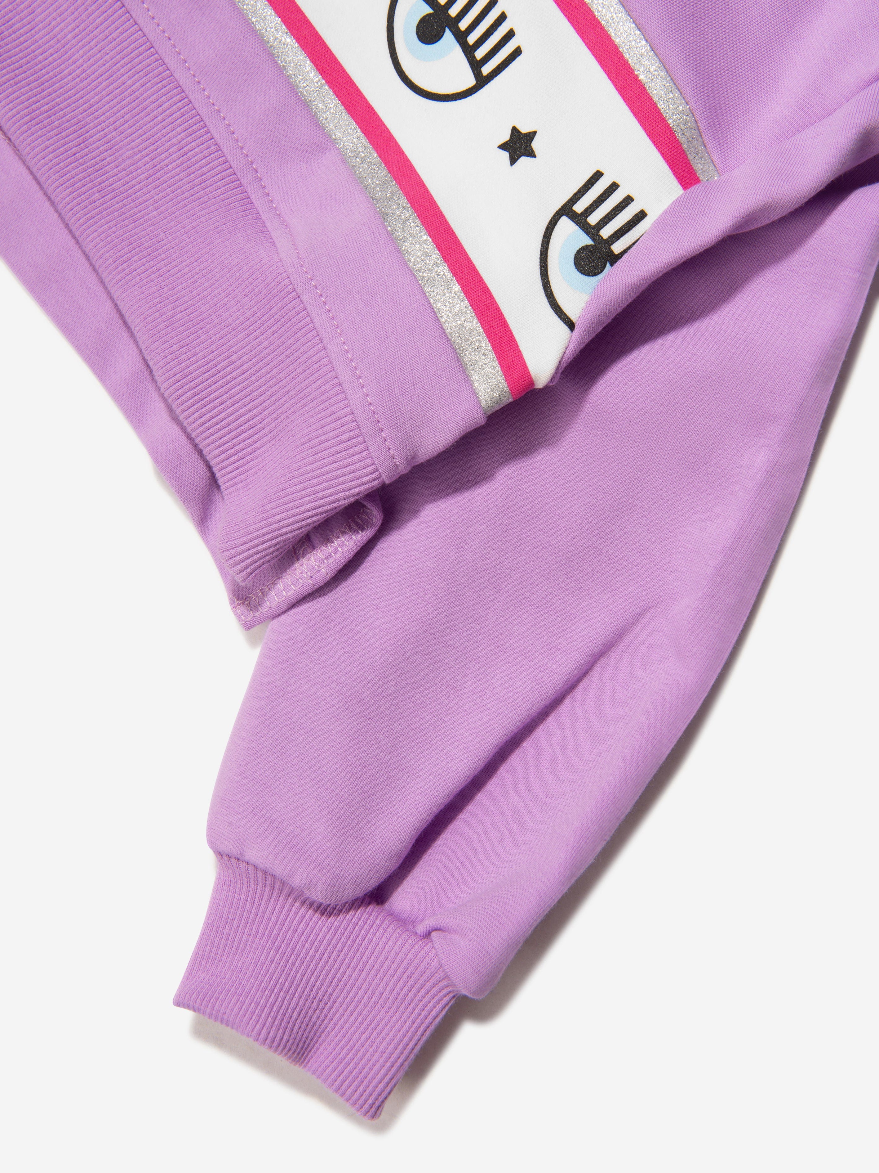 Chiara Ferragni Girls Cropped Logo Hoodie
