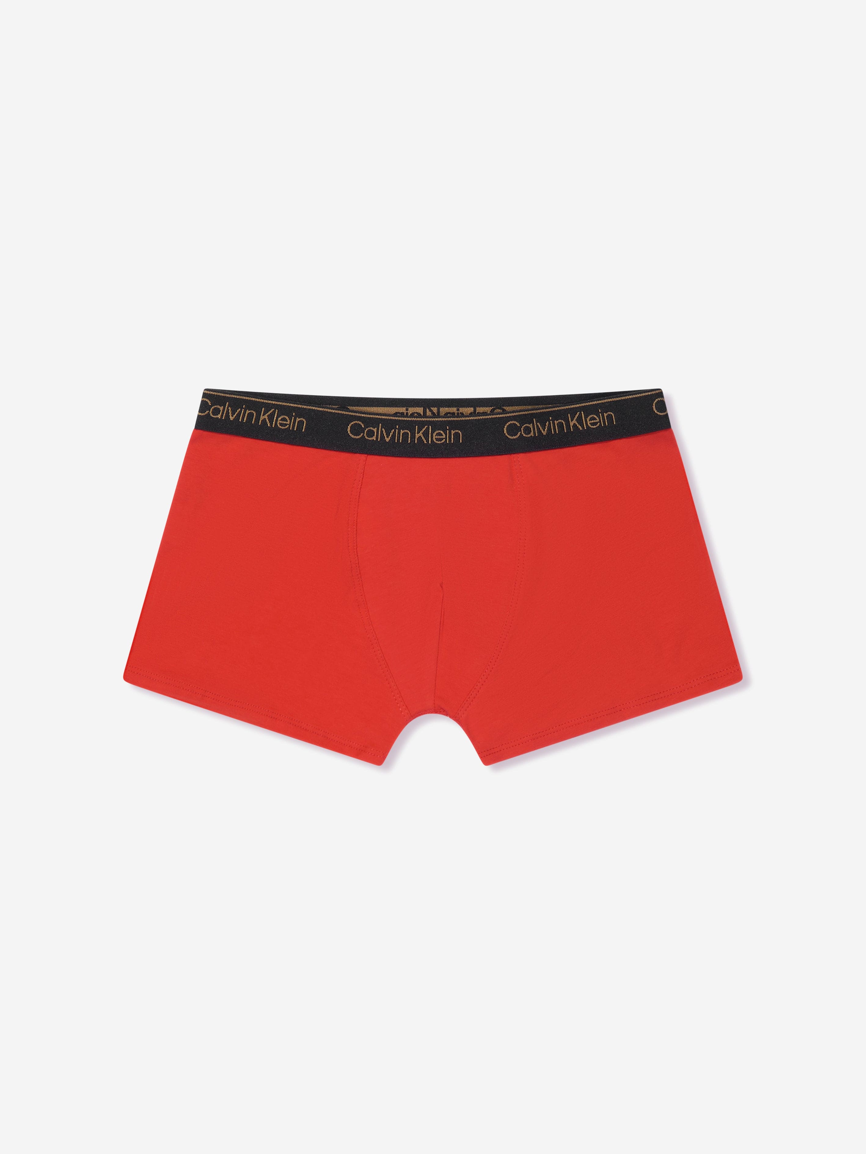 Calvin Klein Boys 5 Pack Trunks Set in Red