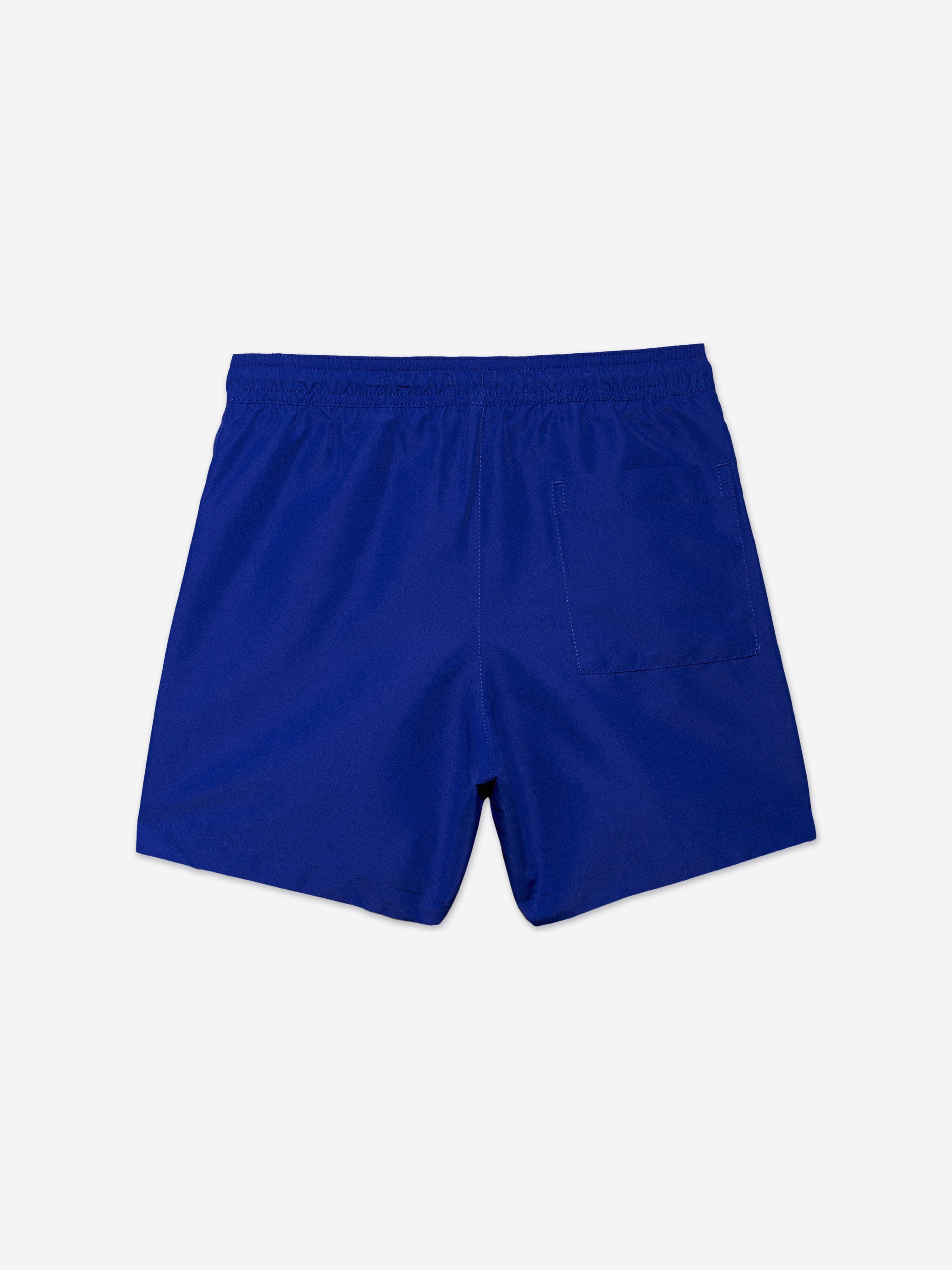 Boys Medium Drawstring Swim Shorts in Blue