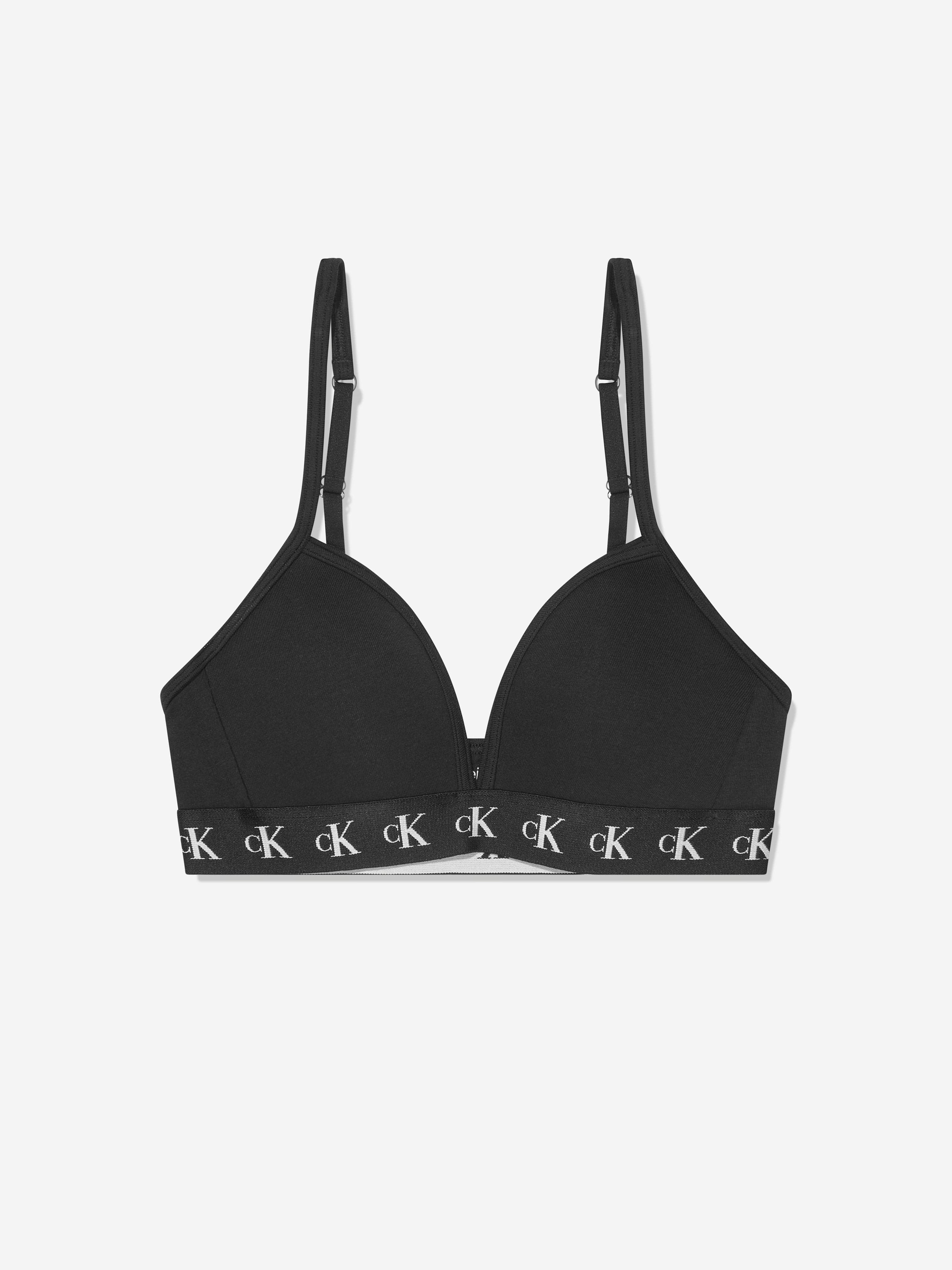 Calvin Klein Girls Triangle Bralette in Black