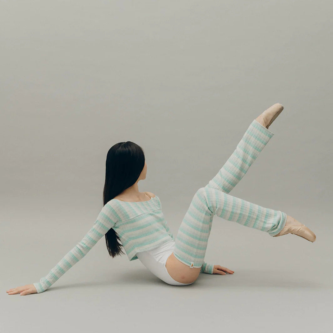 Boys & Girls Blue Stripes Ballet Warm Up Socks