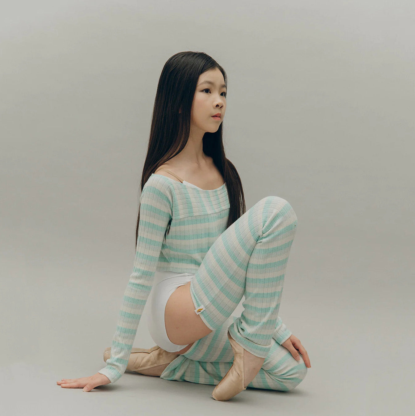 Boys & Girls Blue Stripes Ballet Warm Up Socks