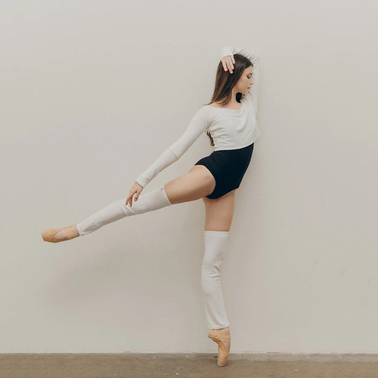 Boys & Girls White Ballet Warm Up Socks