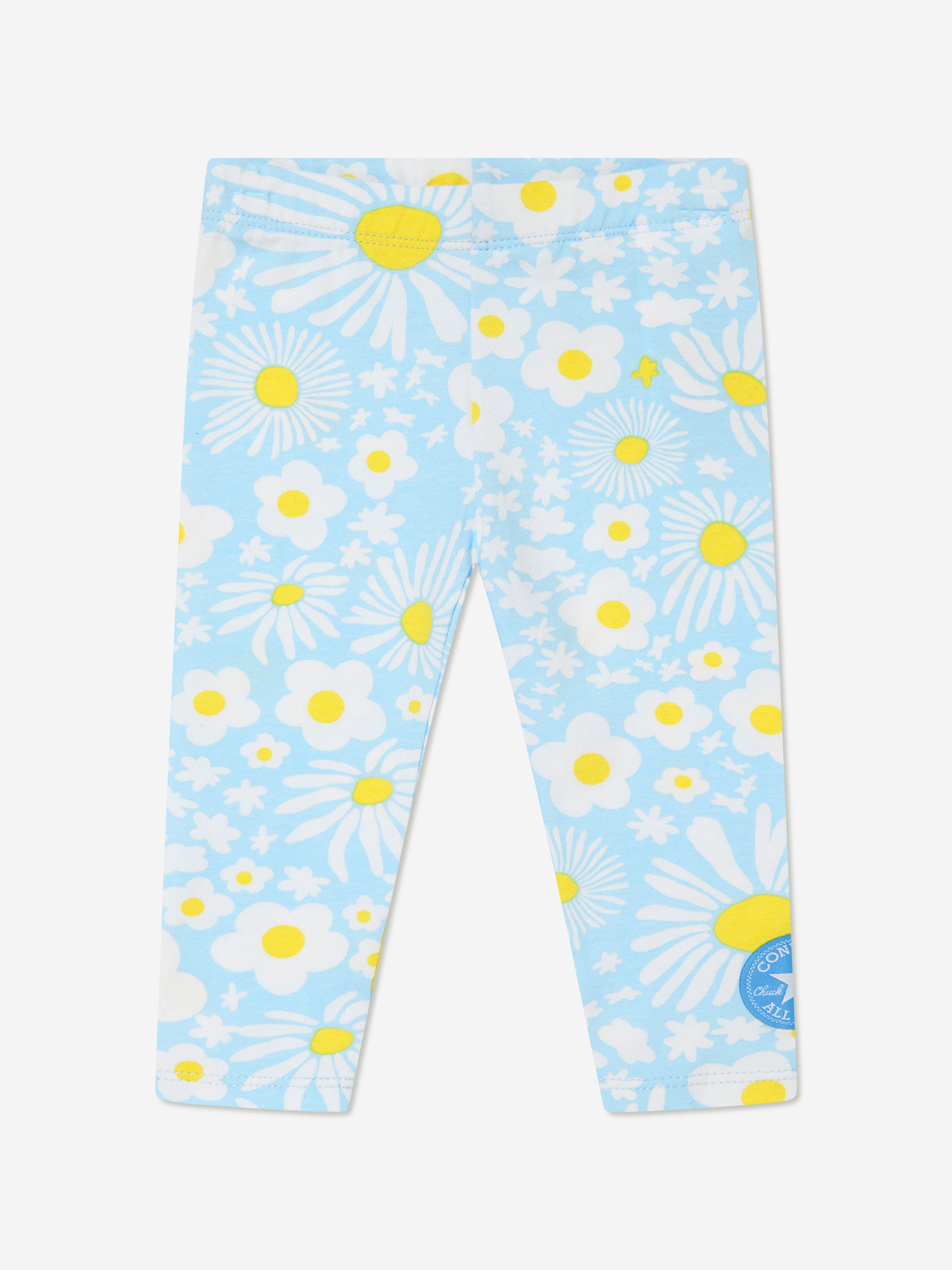Converse Girls Floral Logo Hoodie And Leggings Set in White