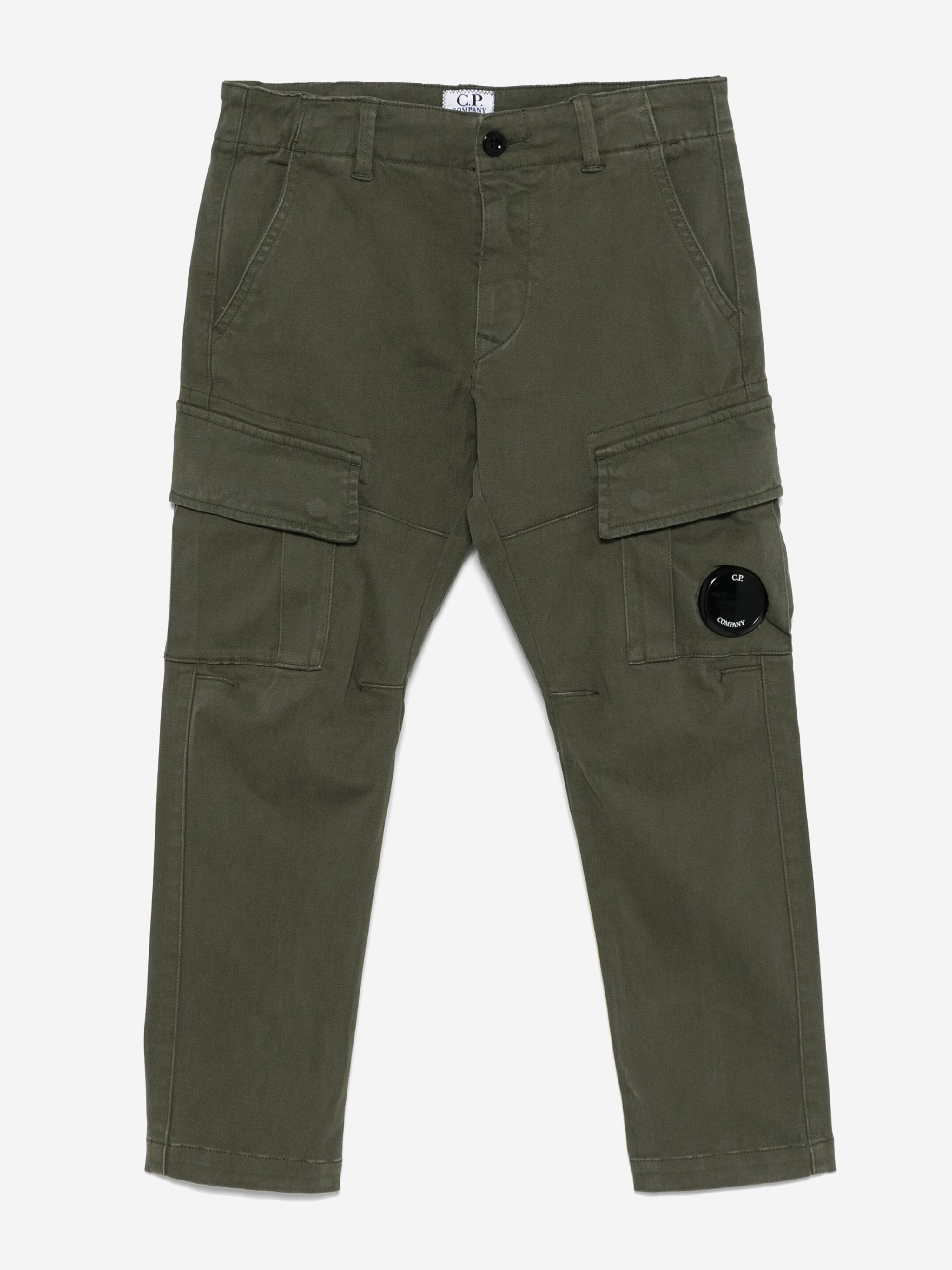 Boys Cargo Trousers in Green