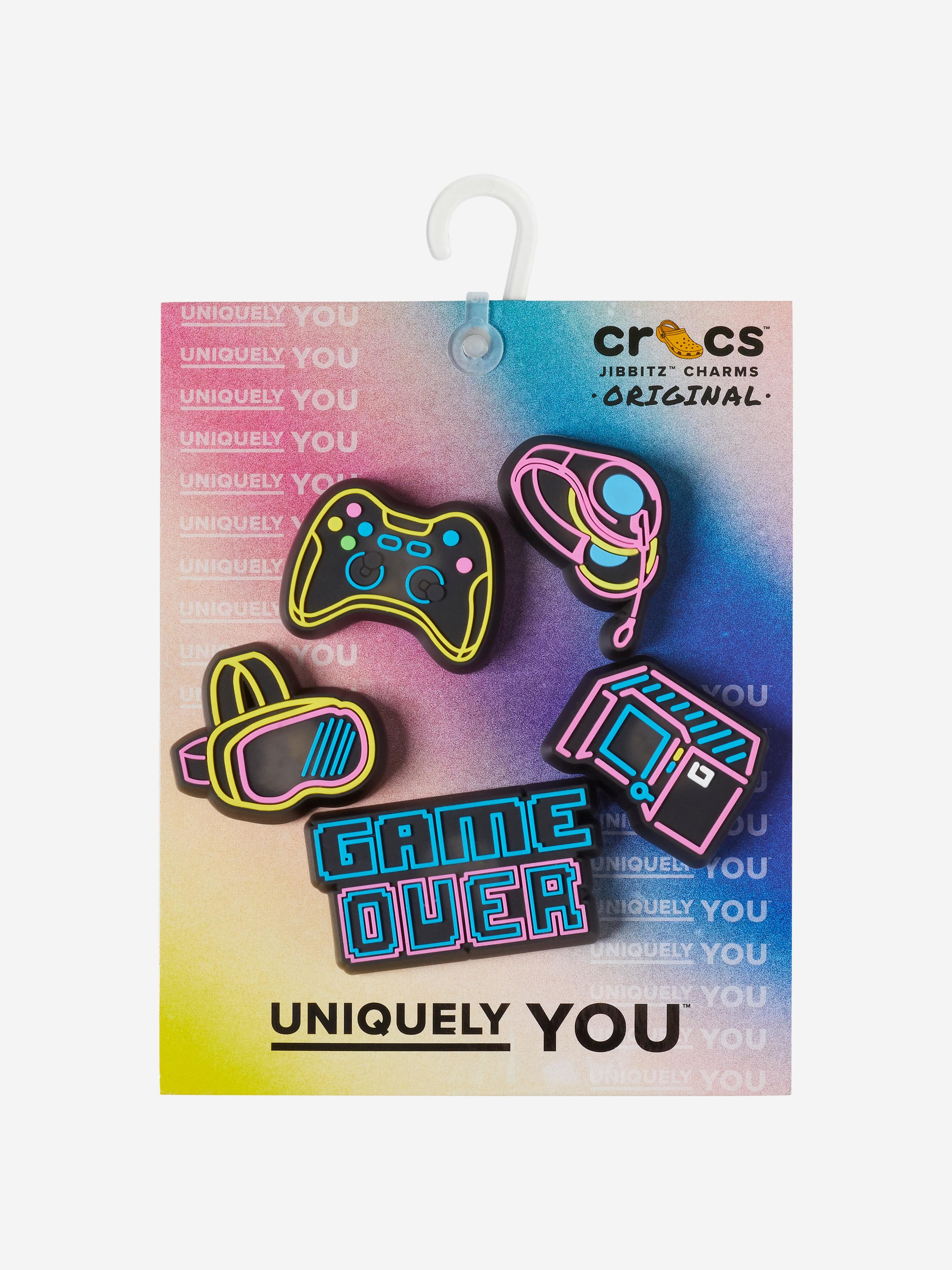 Kids Lights Up Neon Gamer Jibbitz™ Charm 5 Pack in Multicolour