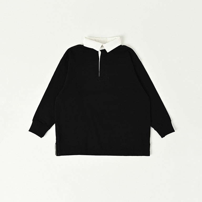 Boys & Girls Black Cotton Polo Shirt