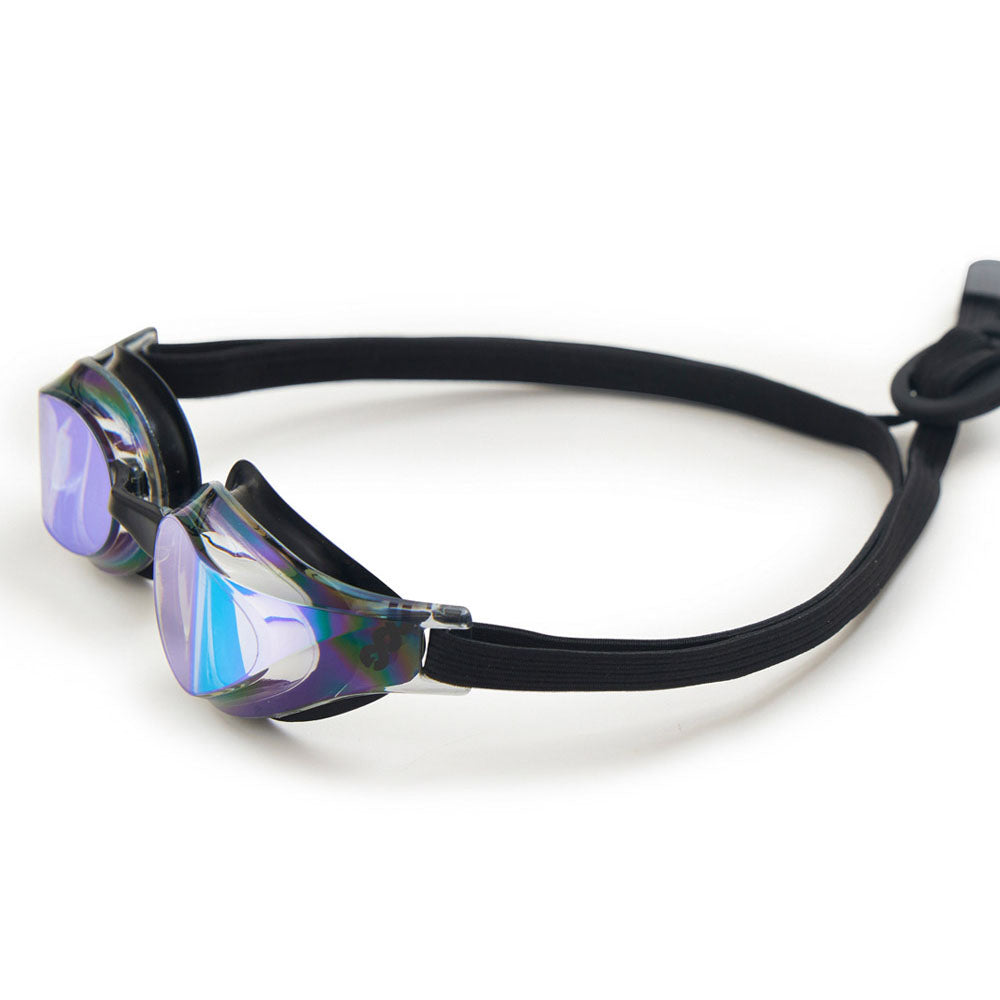 Adult Black Rubber Ring Racing Goggles(DALI-BKBK)