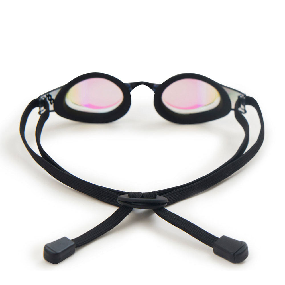 Adult Black Rubber Ring Racing Goggles(DALI-BKBK)