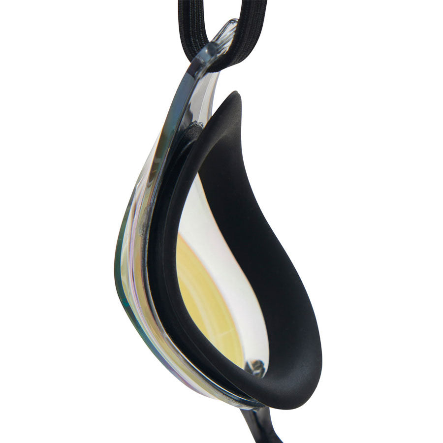 Adult Black Rubber Ring Racing Goggles(DALI-BKBK)