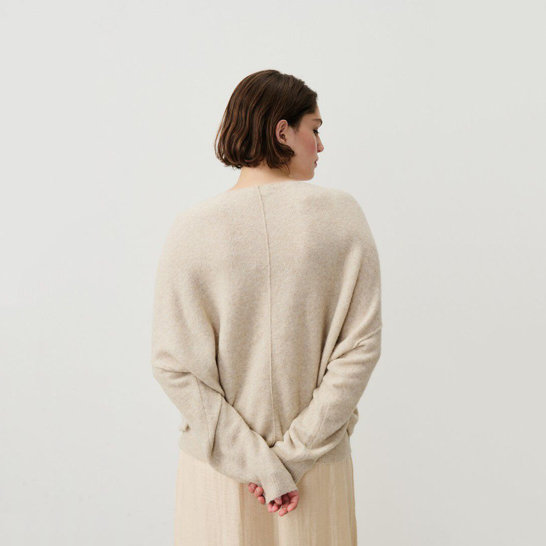 Women Beige Knit Sweater