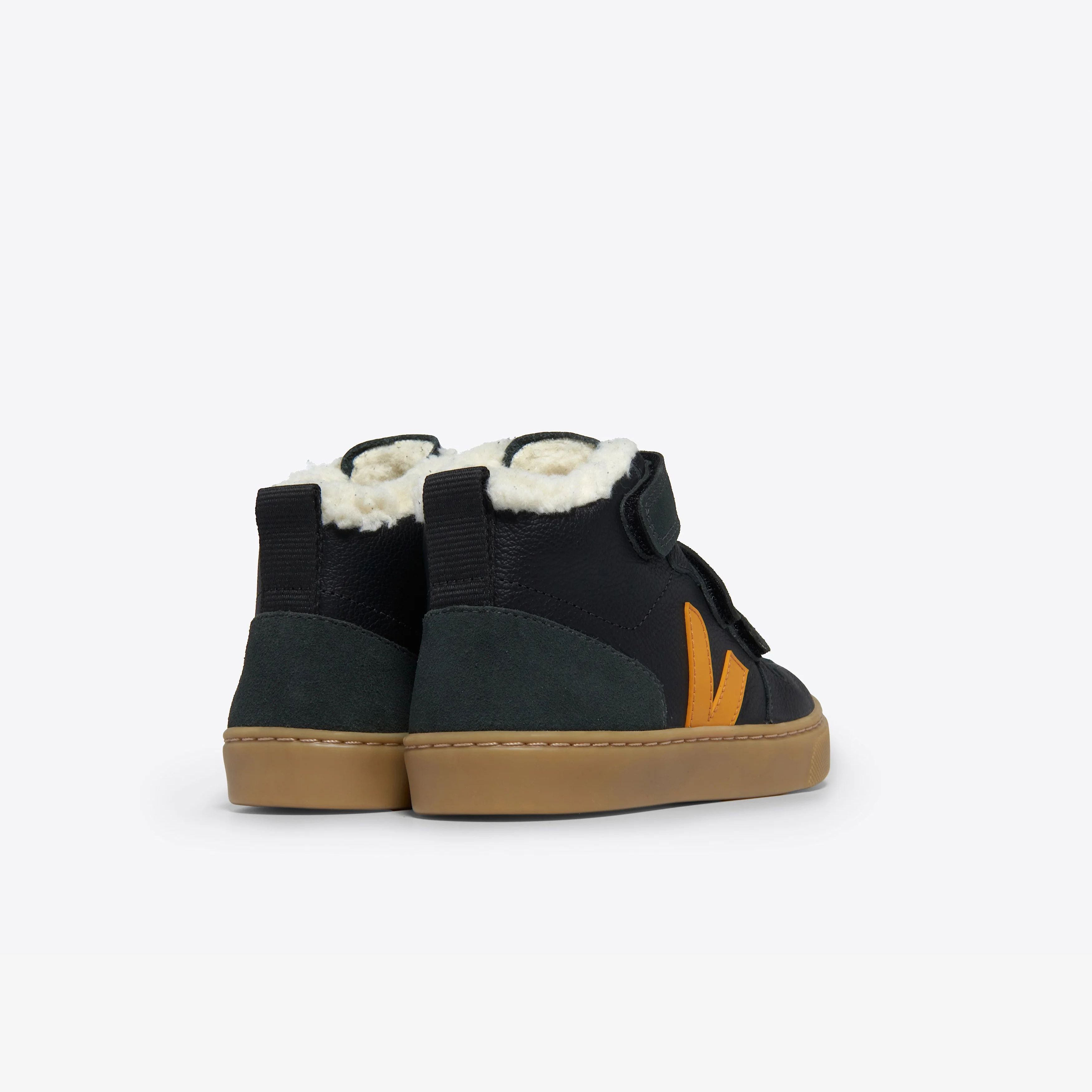 Boys & Girls Black"Small V-10 Mid"High-top Shoes