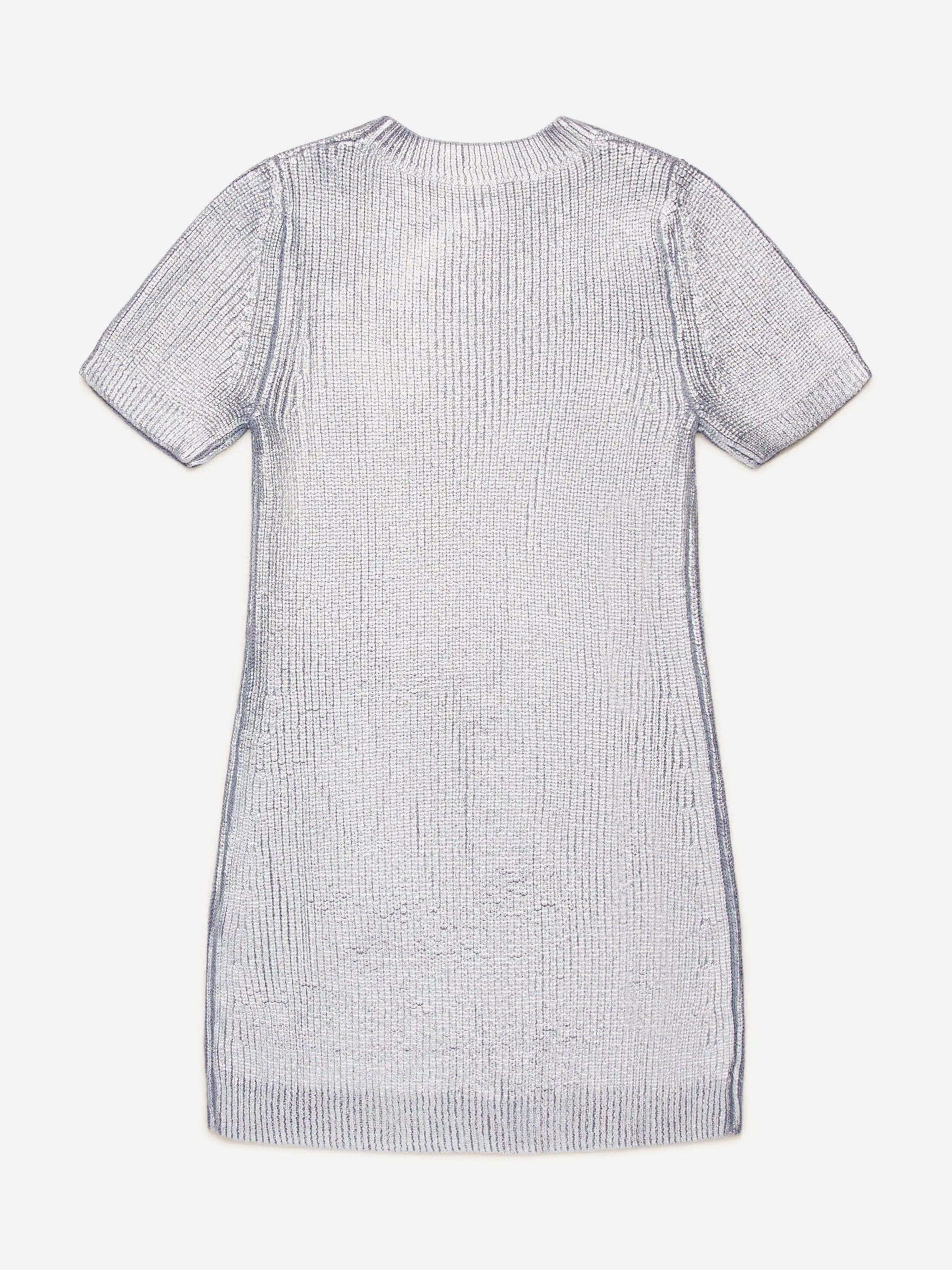 Diesel Girls Knitted Dress in Silver