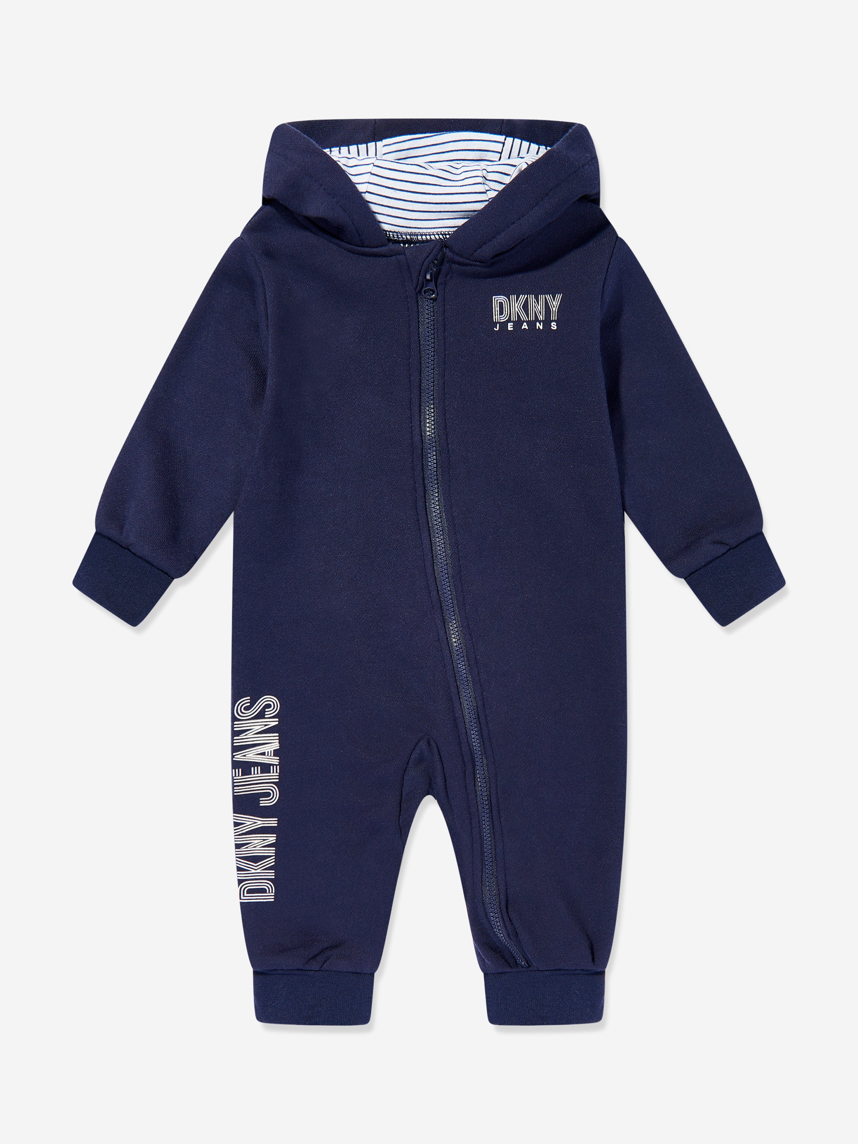 DKNY Baby Boys Hooded All In One in Navy
