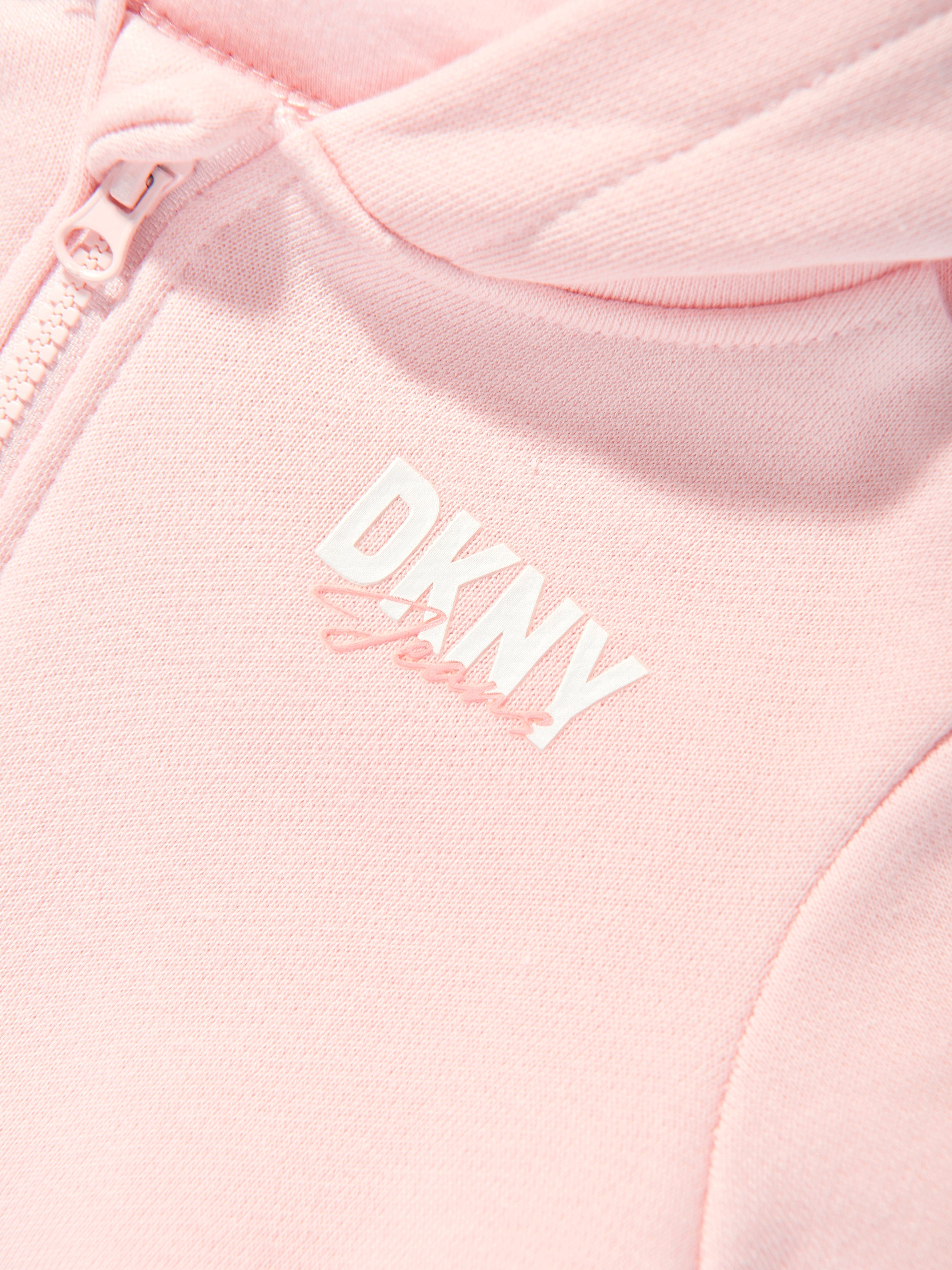 DKNY Baby Girls Hooded All In One in Pink