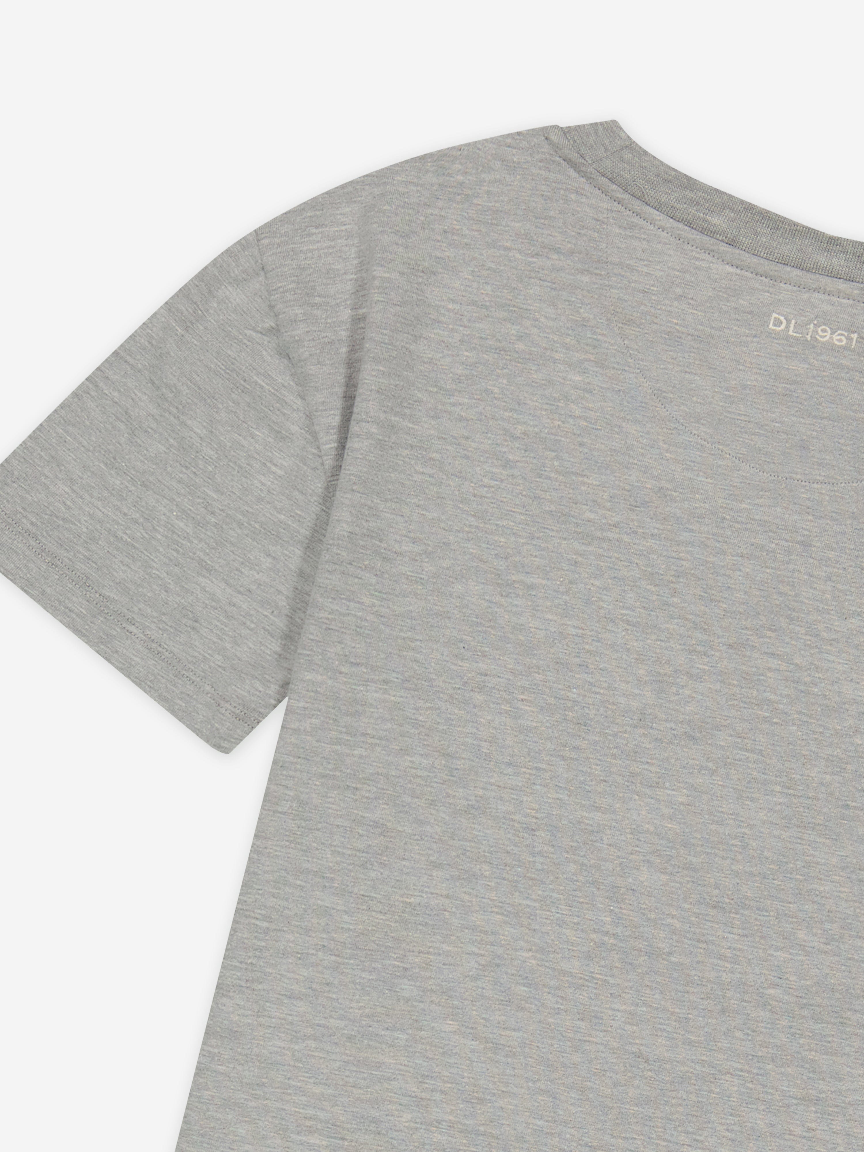 Kids Pocket T-Shirt in Grey