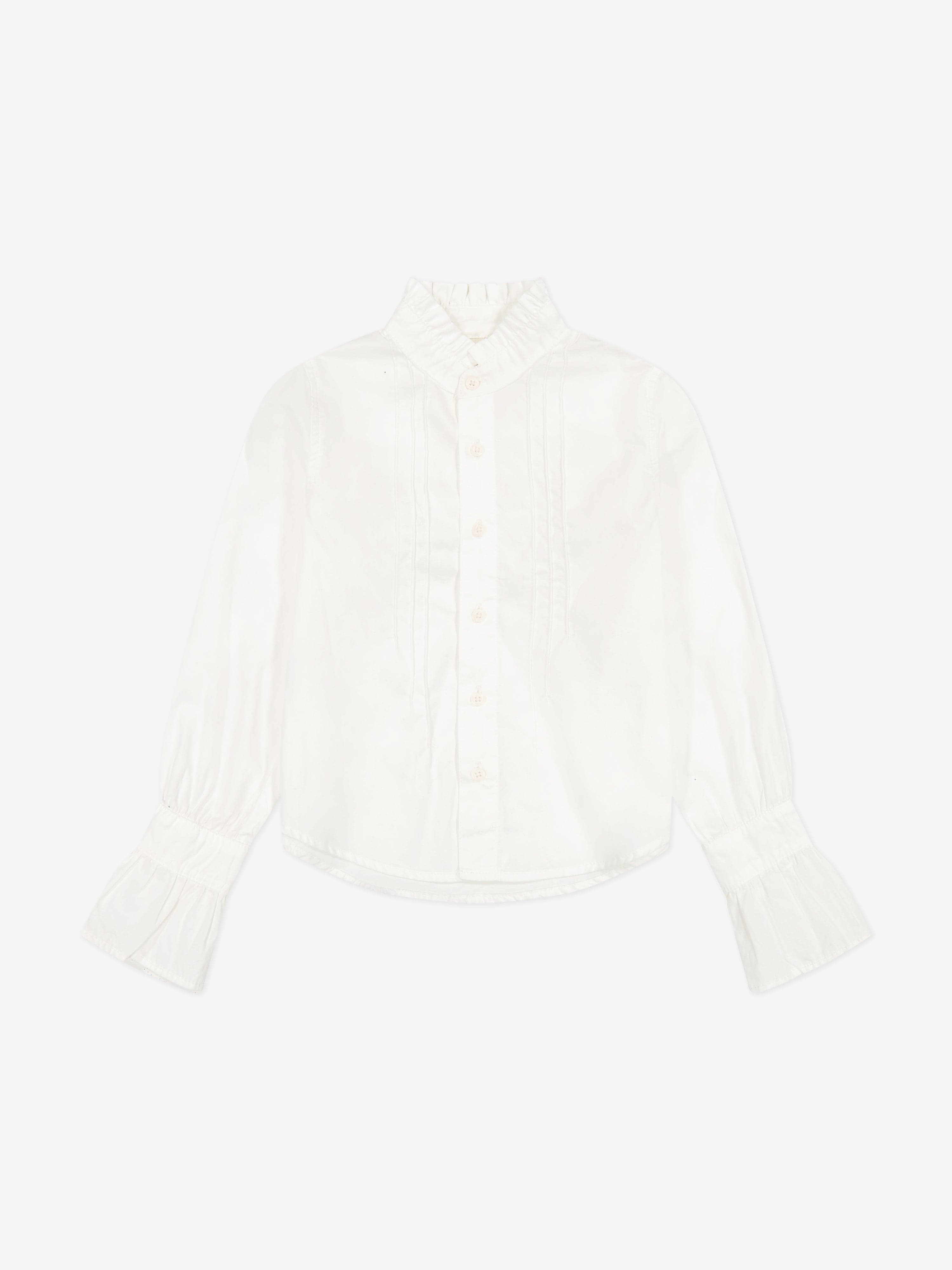 Girls Simona Shirt in White