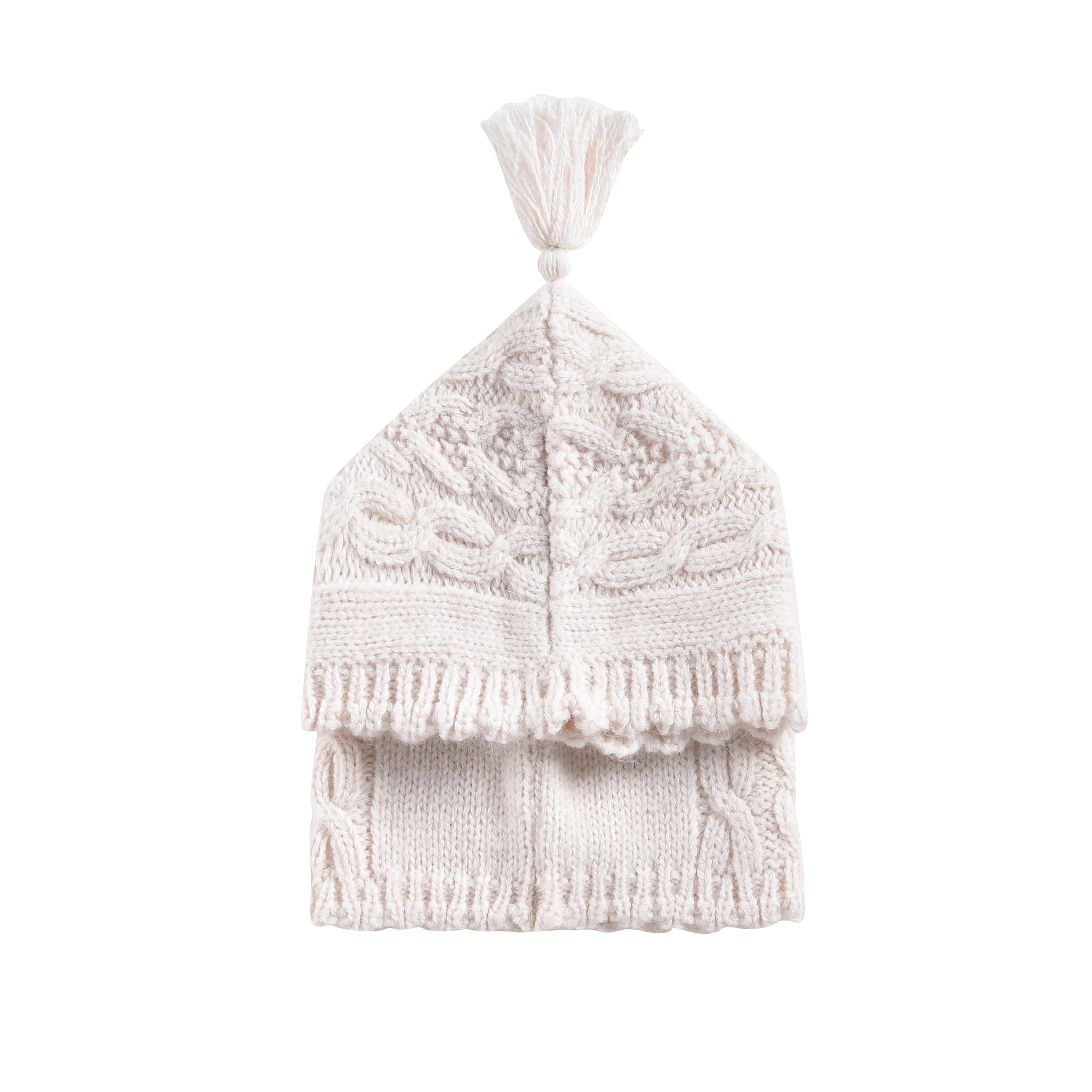 Girls White Knit Hat