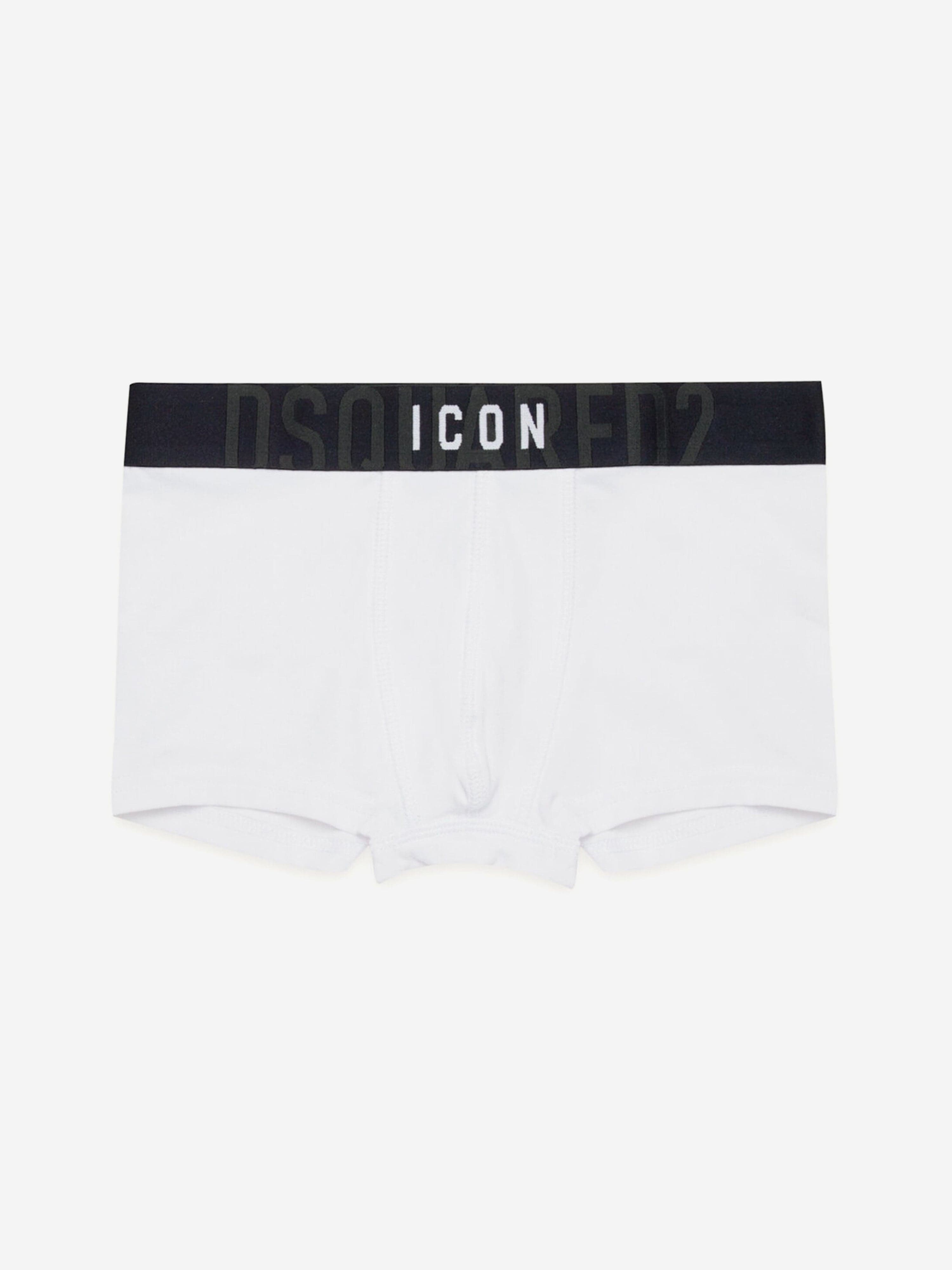 Boys Logo Boxer Shorts in White