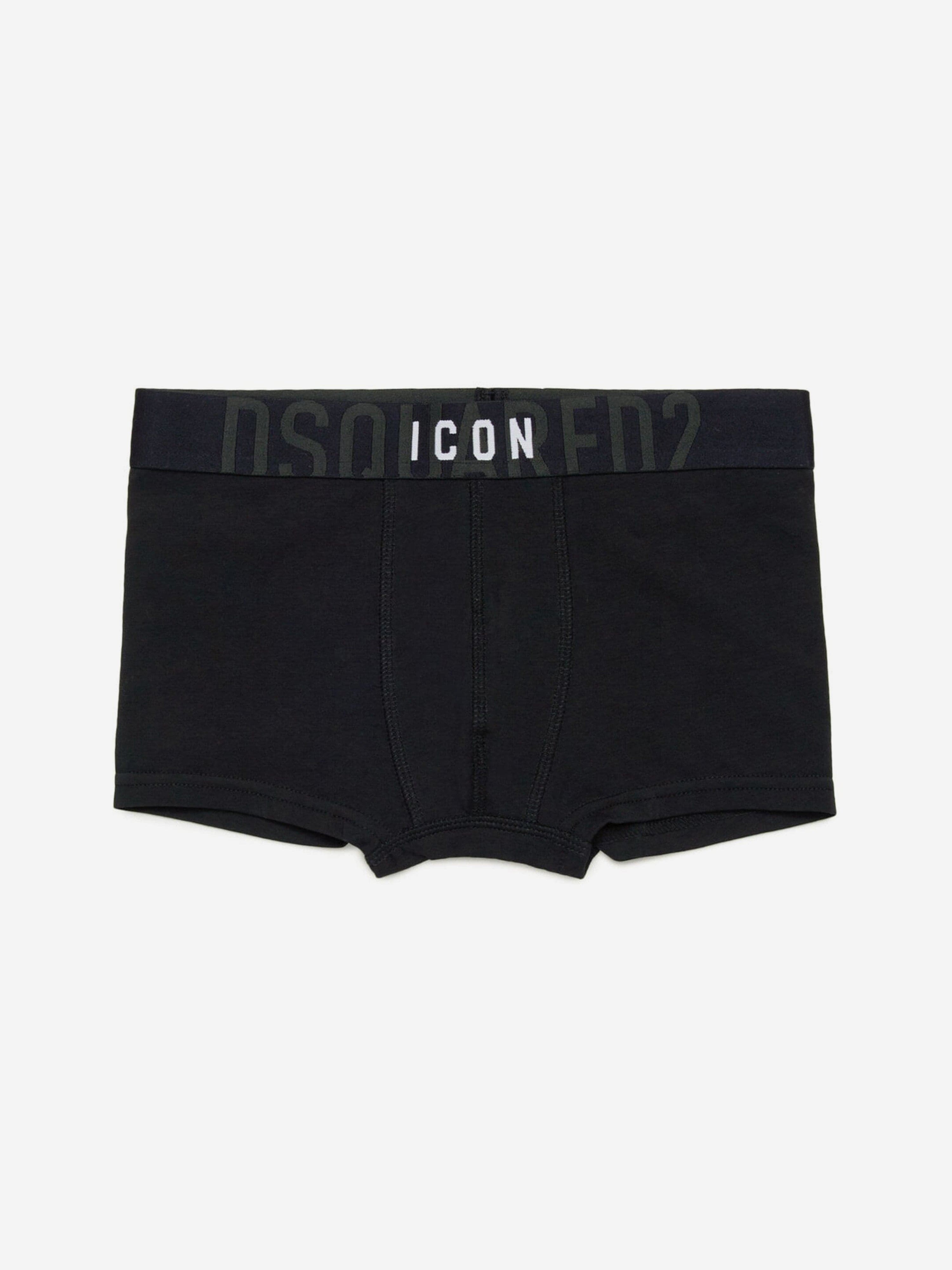 Boys Logo Boxer Shorts in Black