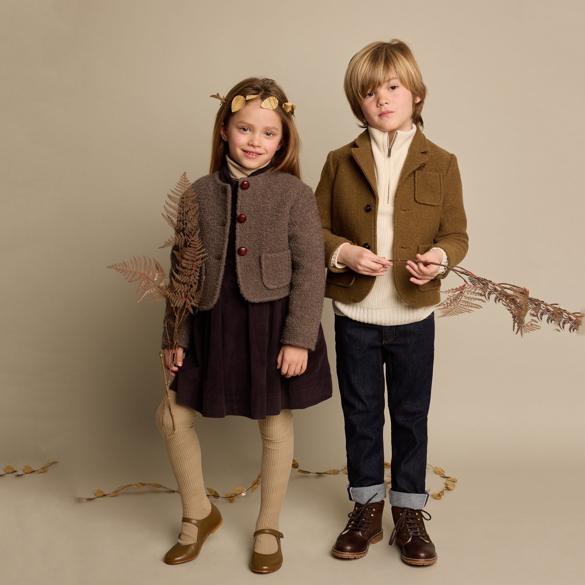 Boys & Girls White Wool Sweater