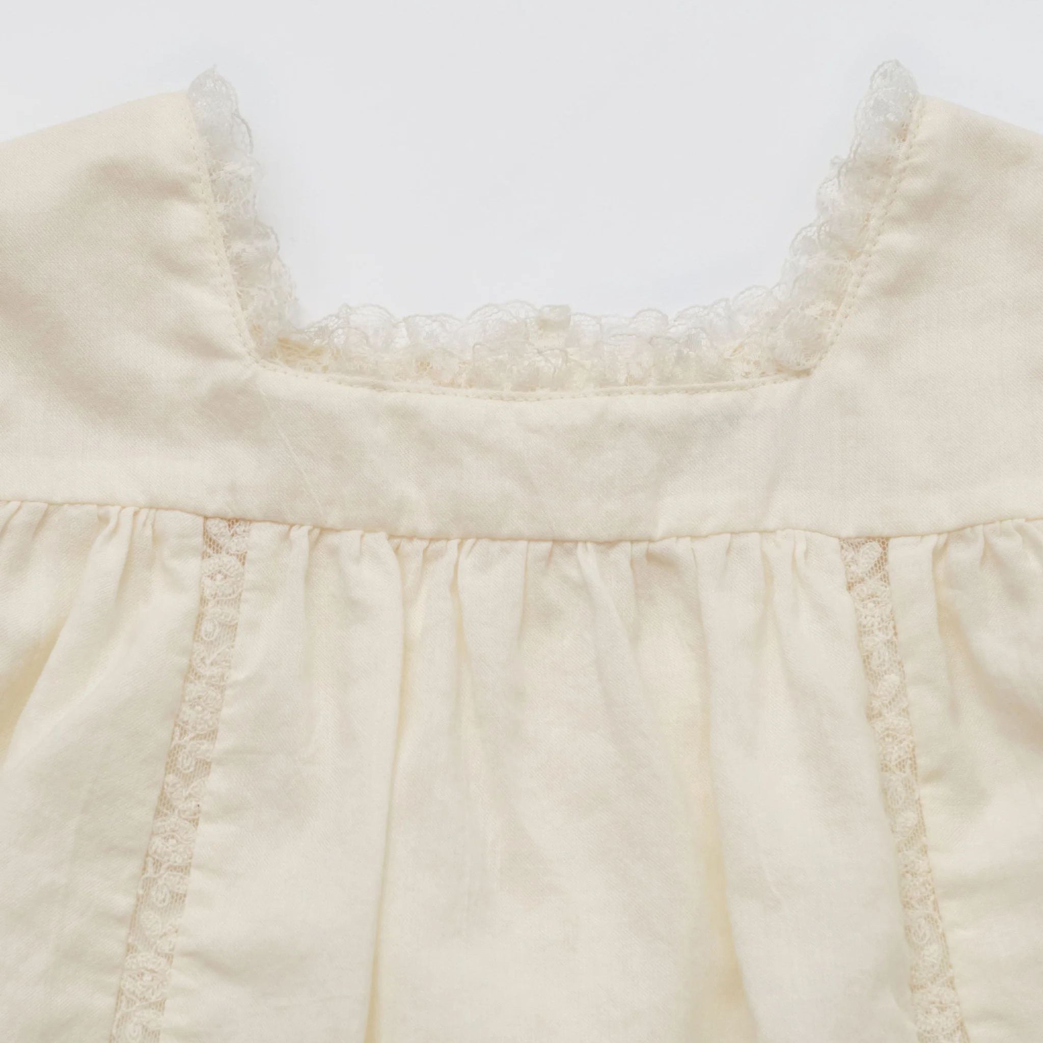 Girls Cream Cotton Blouse