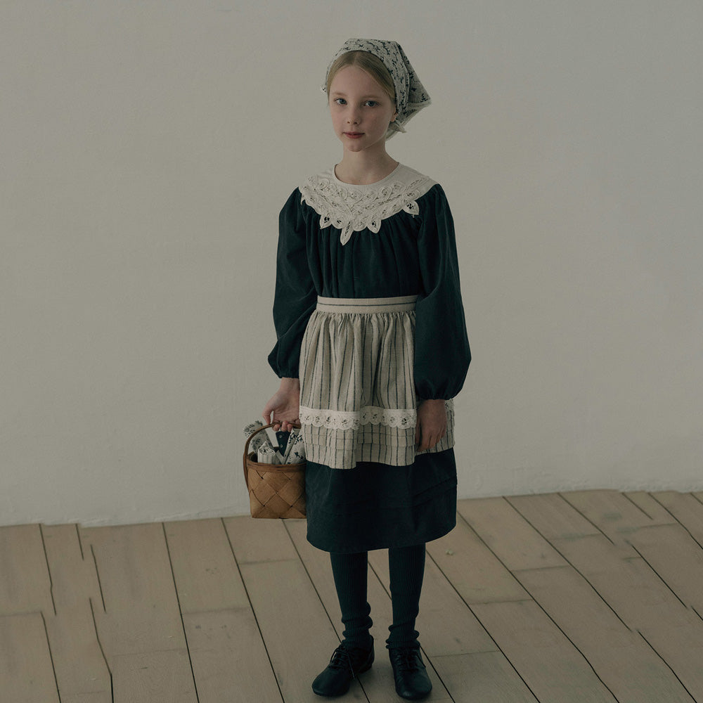 Girls Charcoal Corduroy Dress