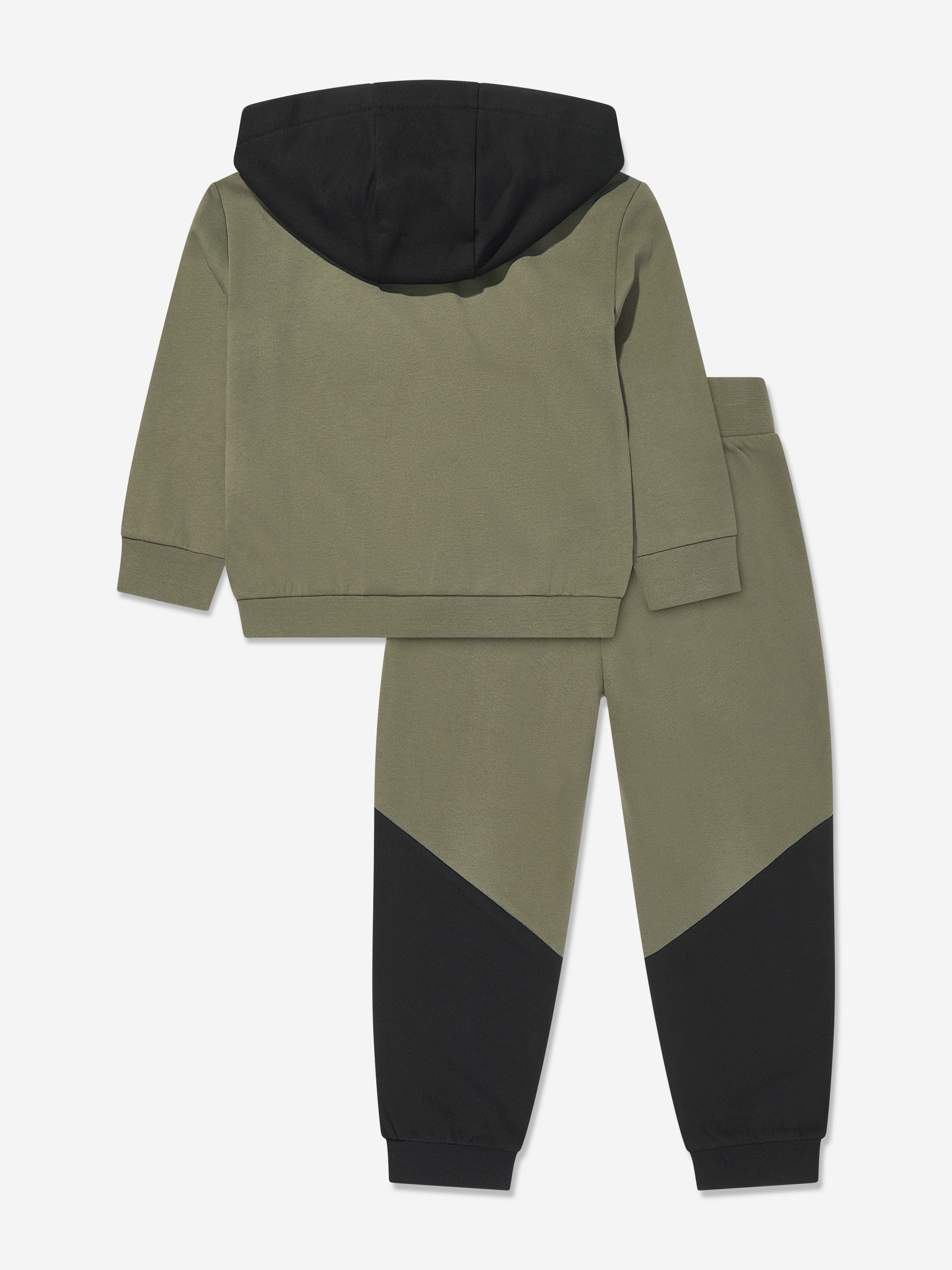Boys Colourblock Tracksuit in Green