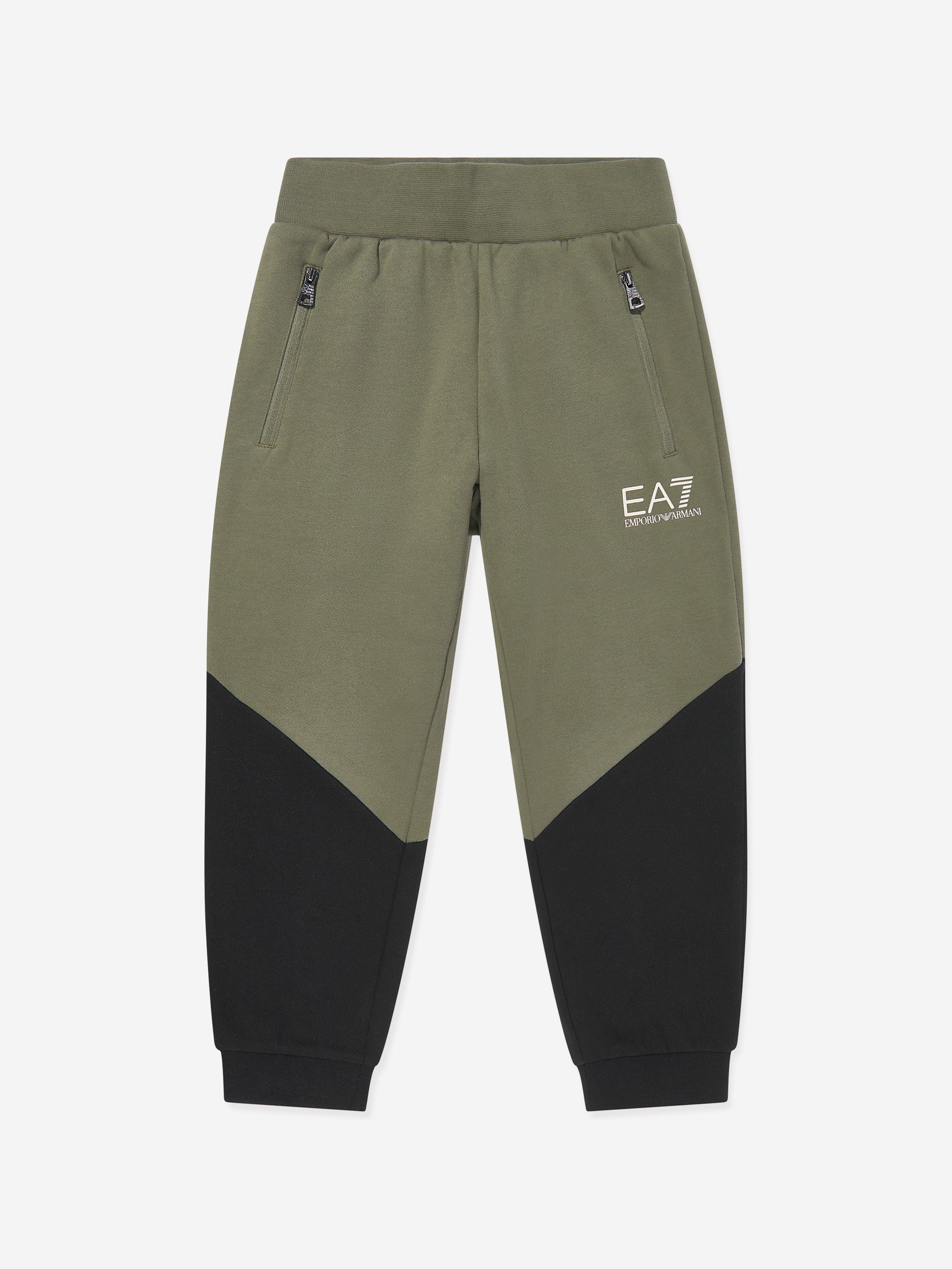 Boys Colourblock Tracksuit in Green