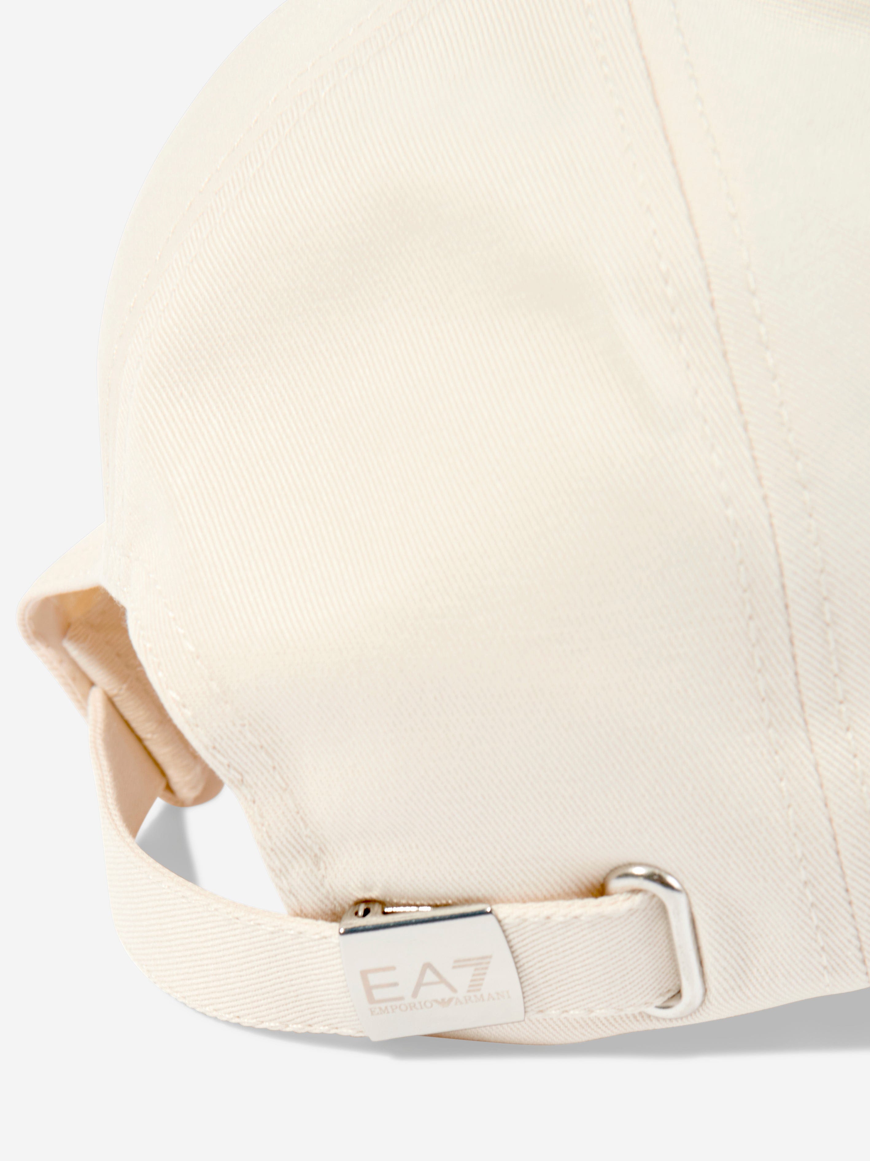 EA7 Emporio Armani Kids Logo Cap in Beige