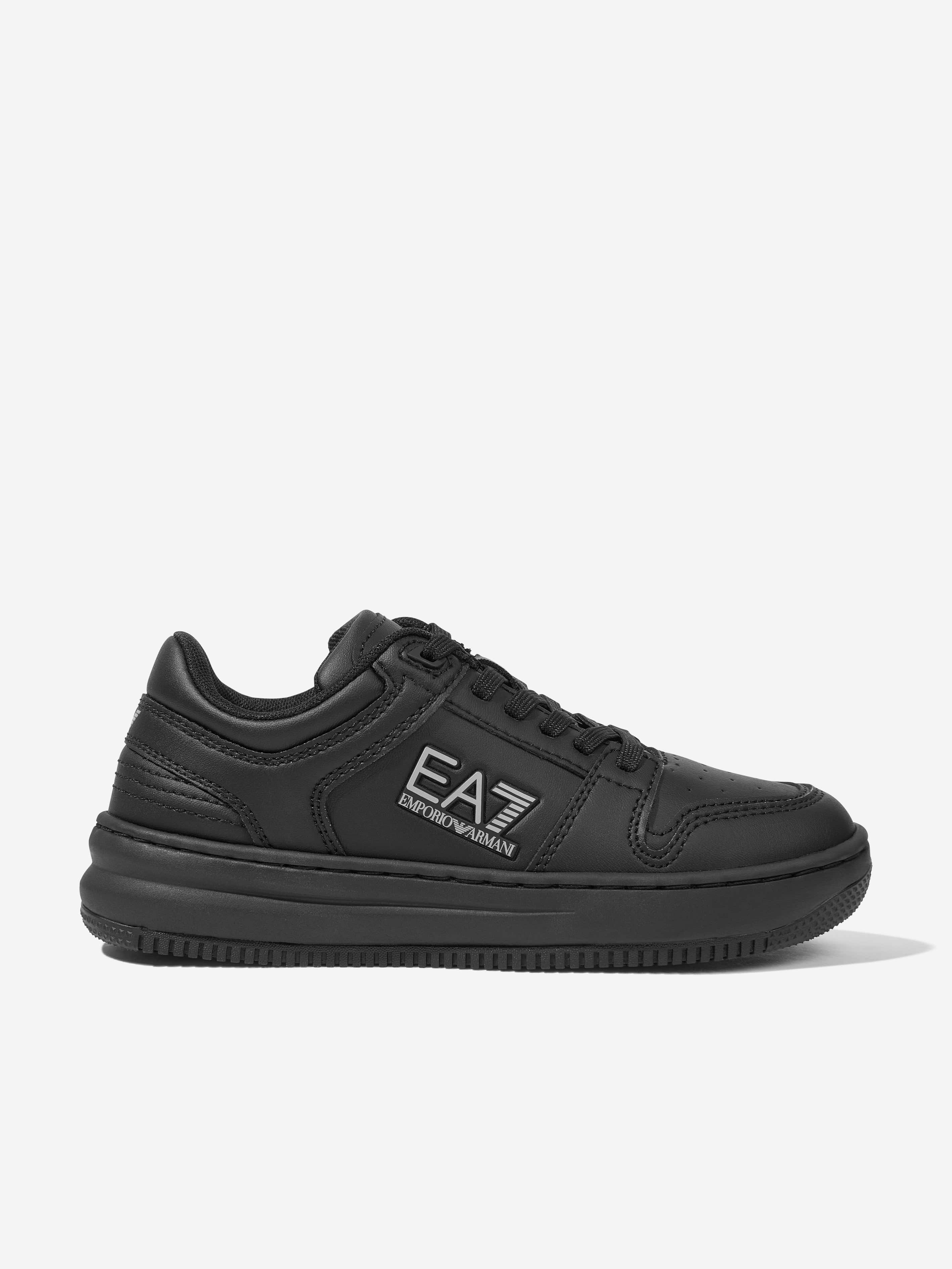 Kids Logo Trainers in Black
