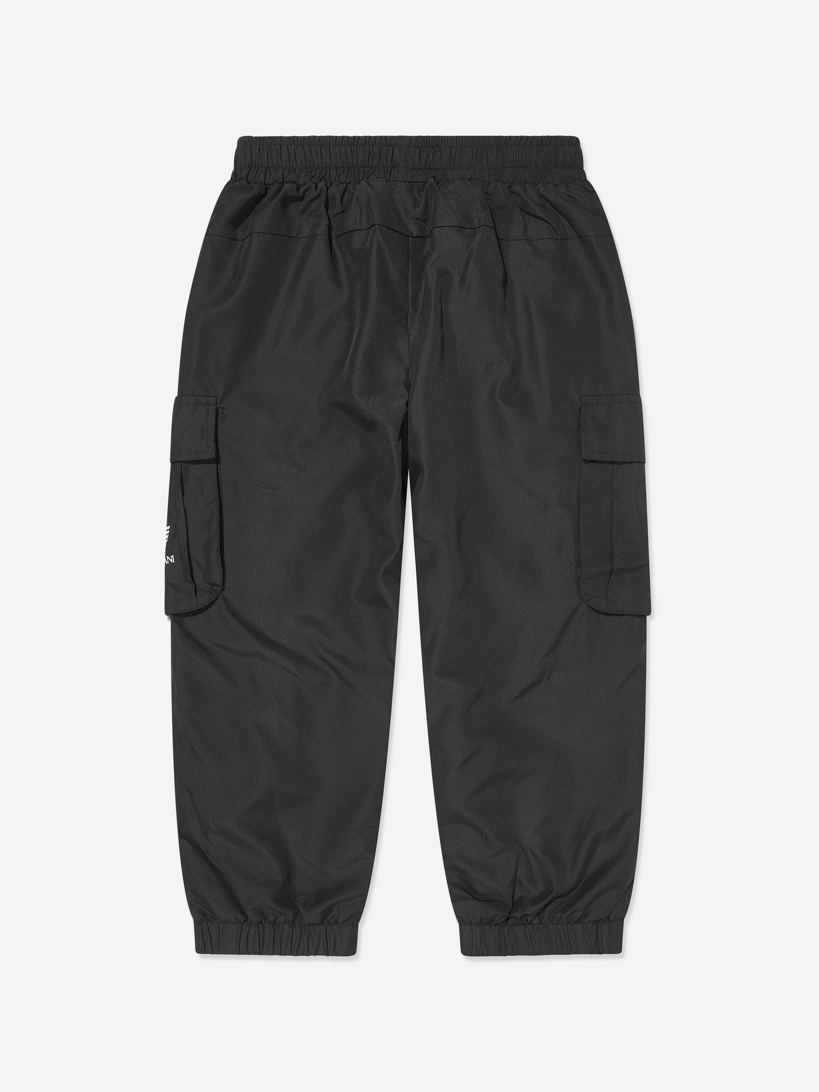 Boys Cargo Trousers in Black