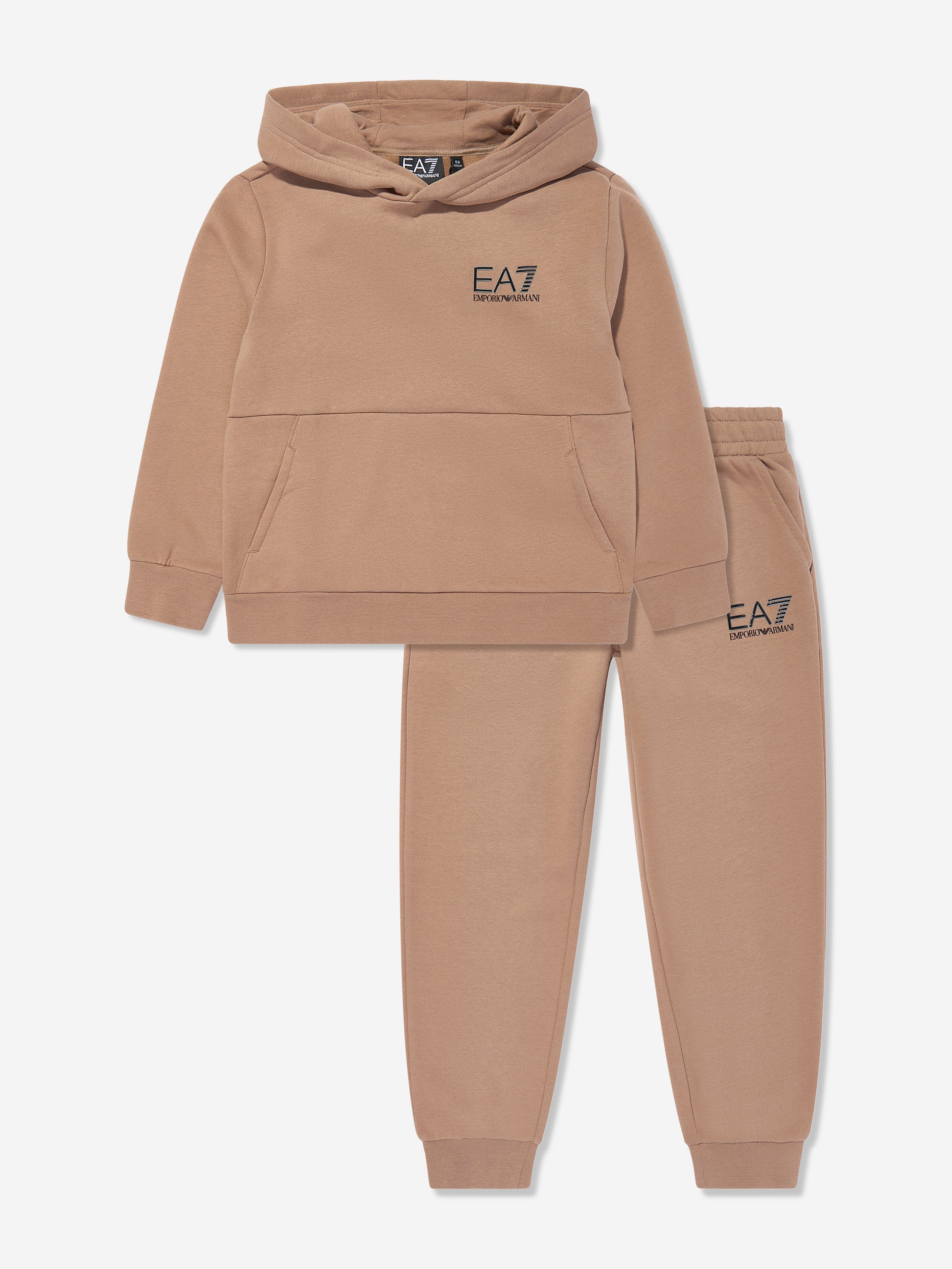Boys Logo Tracksuit in Beige