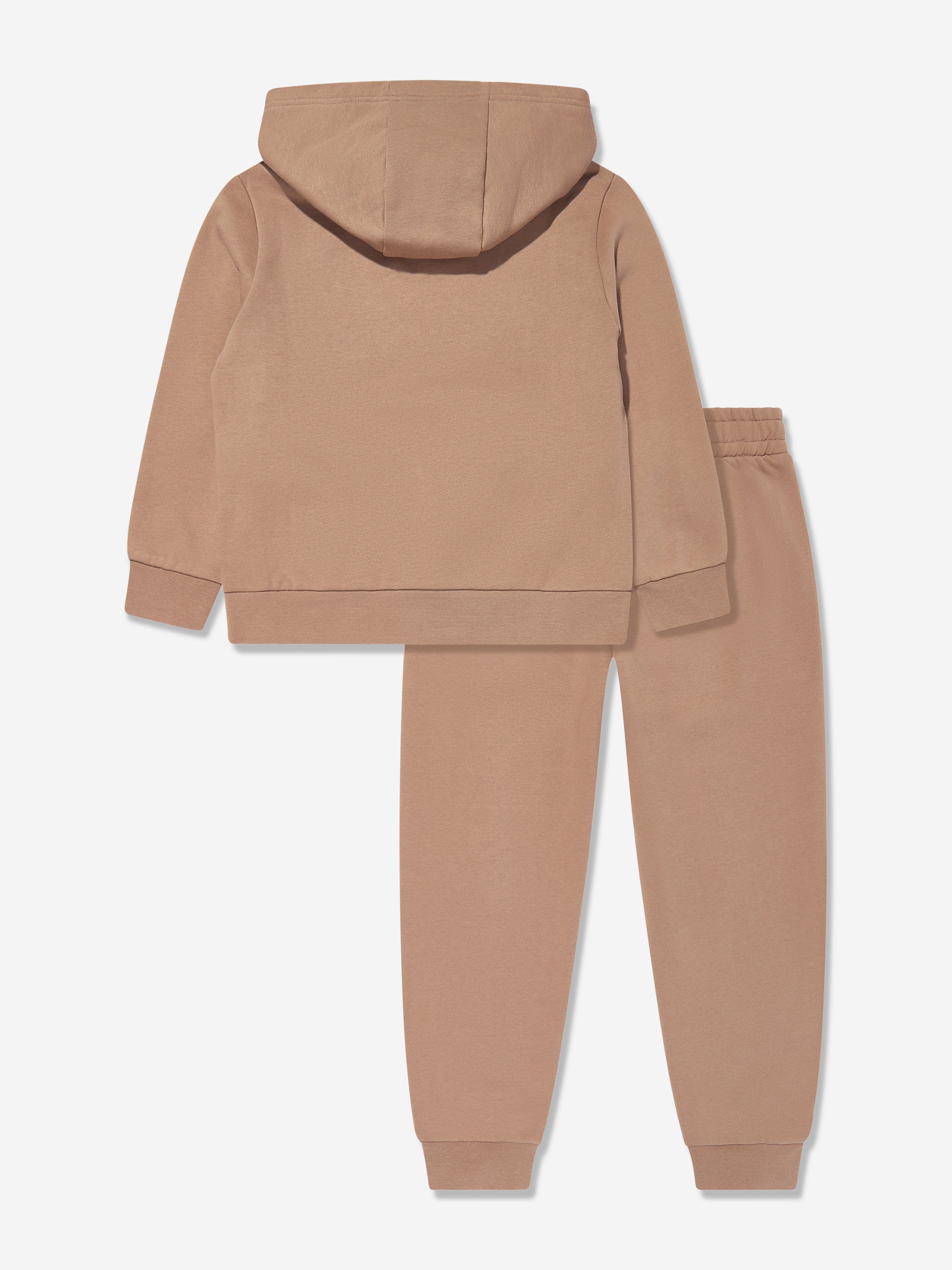 Boys Logo Tracksuit in Beige