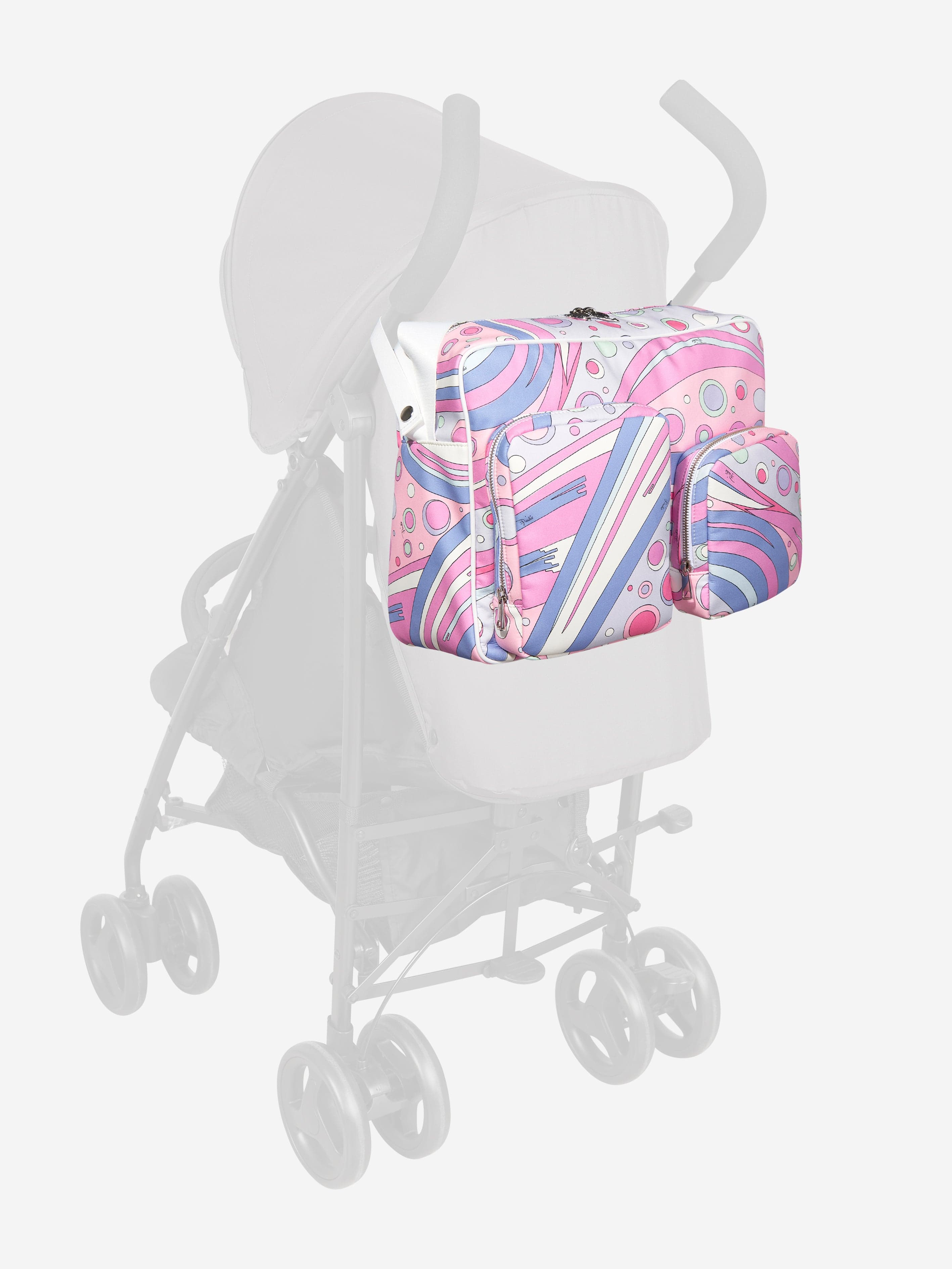 Baby Fontane Print Changing Bag in Pink (38cm)