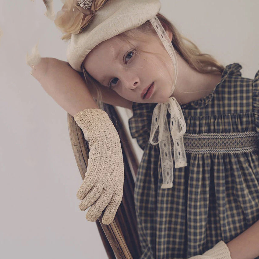 Girls Green Plaid Dress