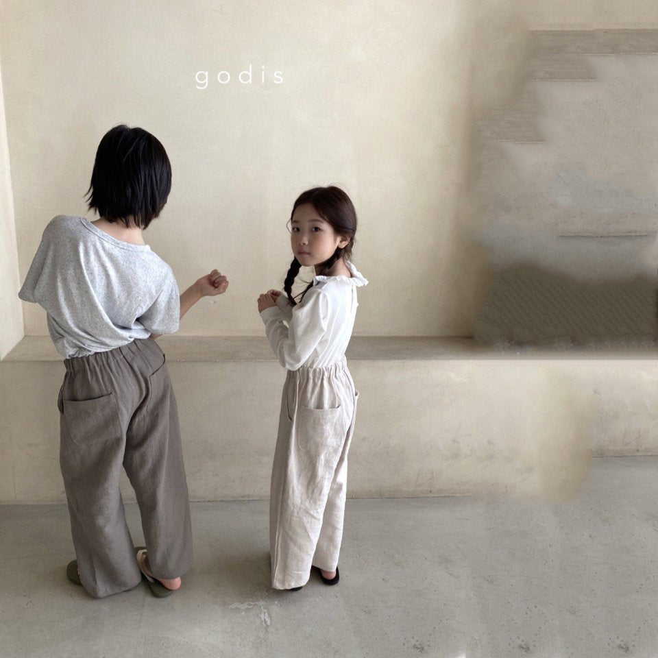 Boys & Girls Beige Cotton Trousers