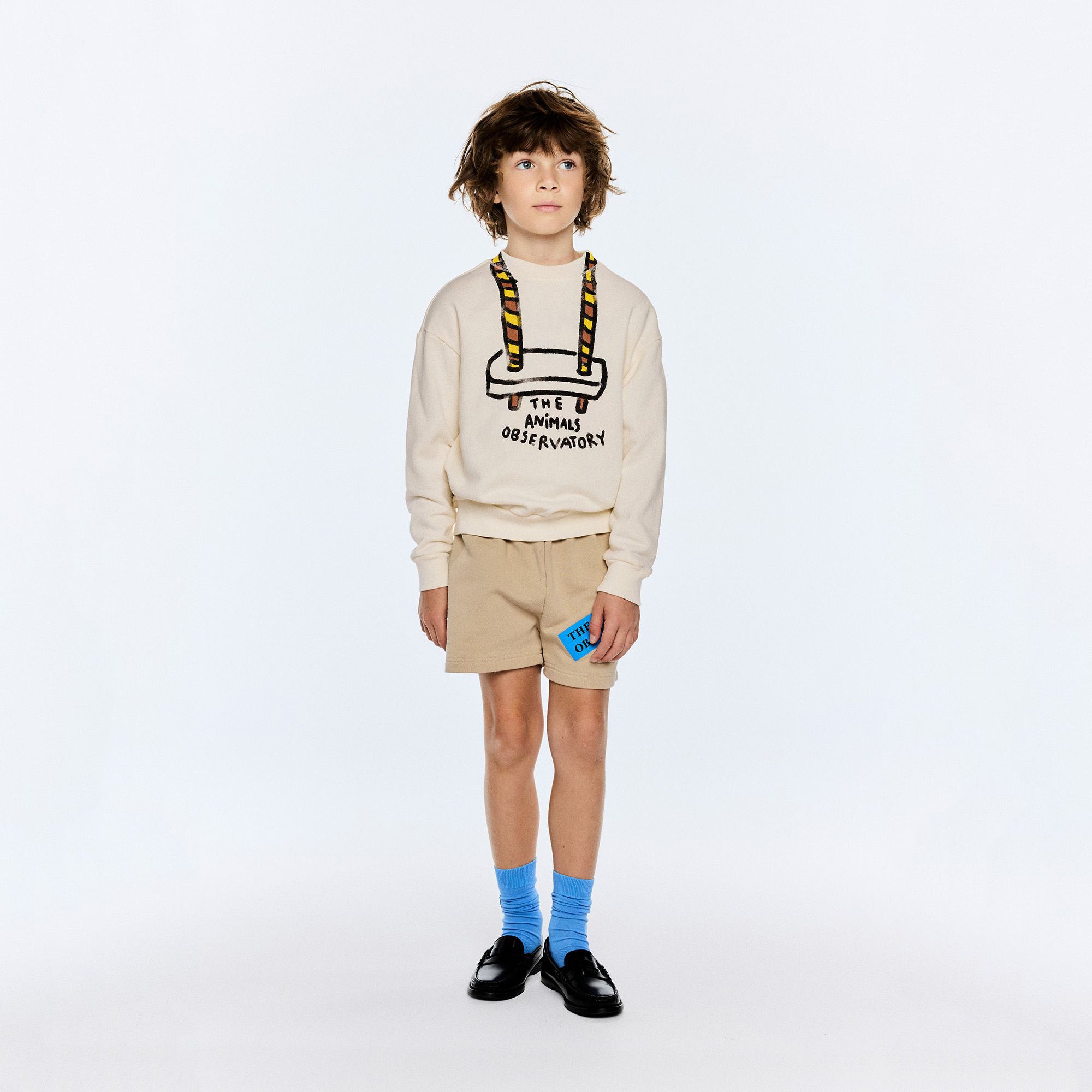 Boys & Girls White Printed Cotton Sweatshirt