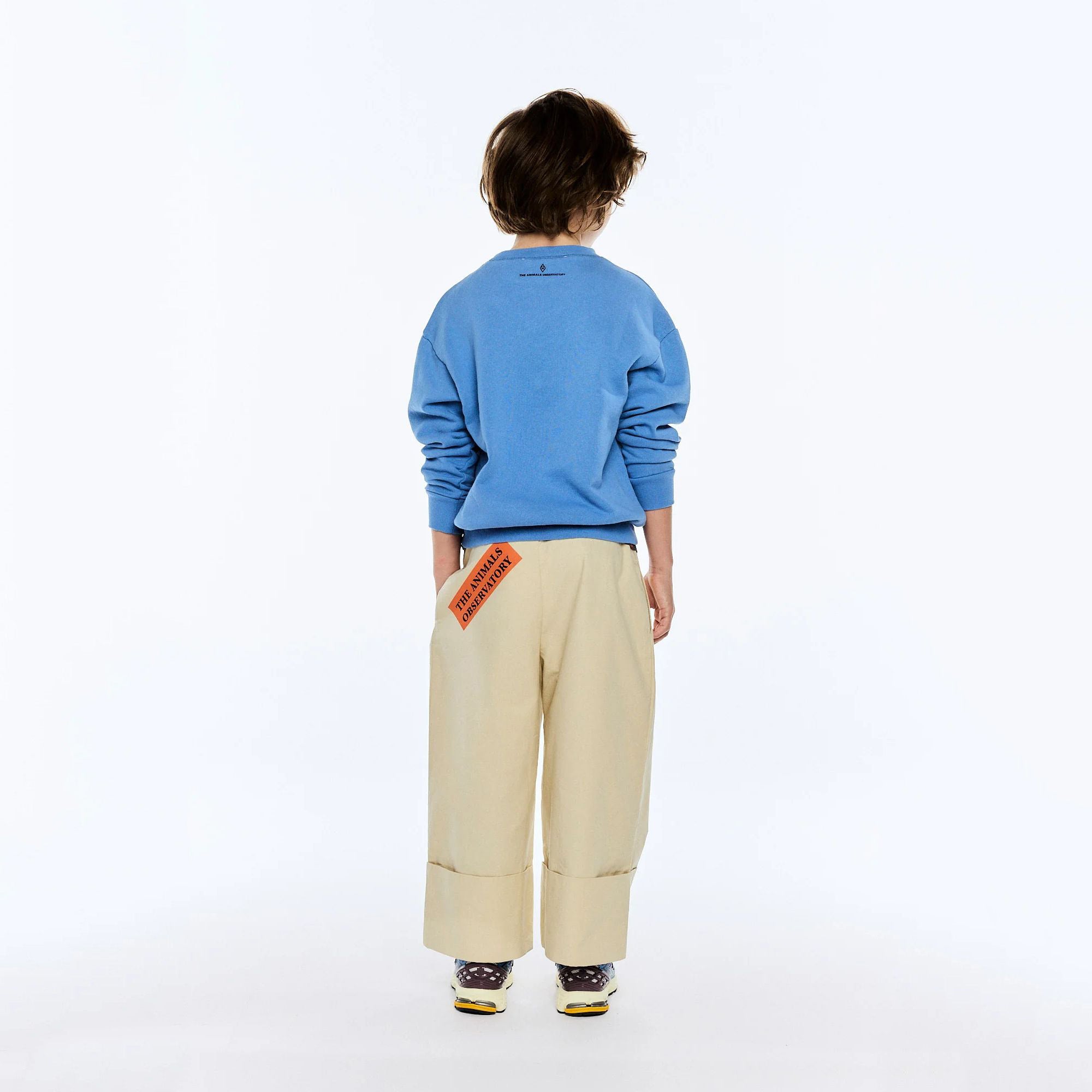 Boys & Girls Blue Printed Cotton Sweatshirt