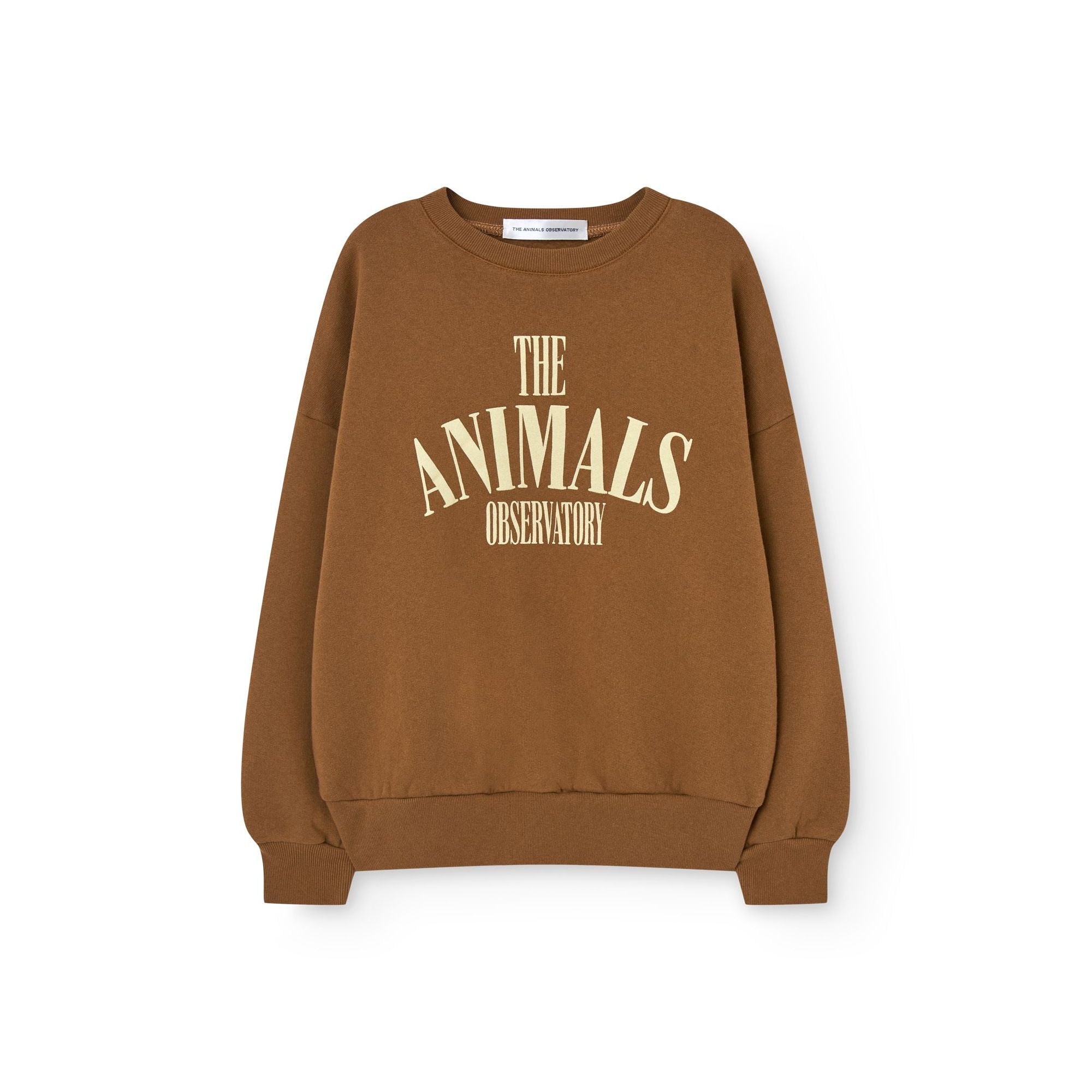 Boys & Girls Brown Logo Cotton Sweatshirt