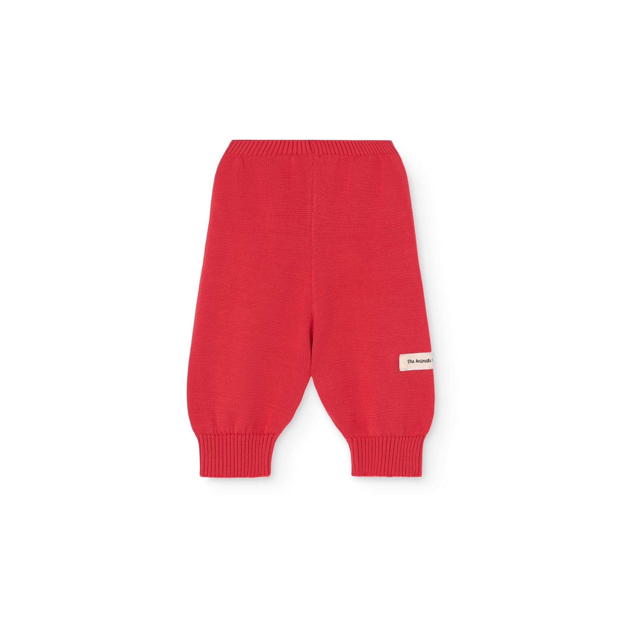Baby Boys & Girls Red Cotton Trousers