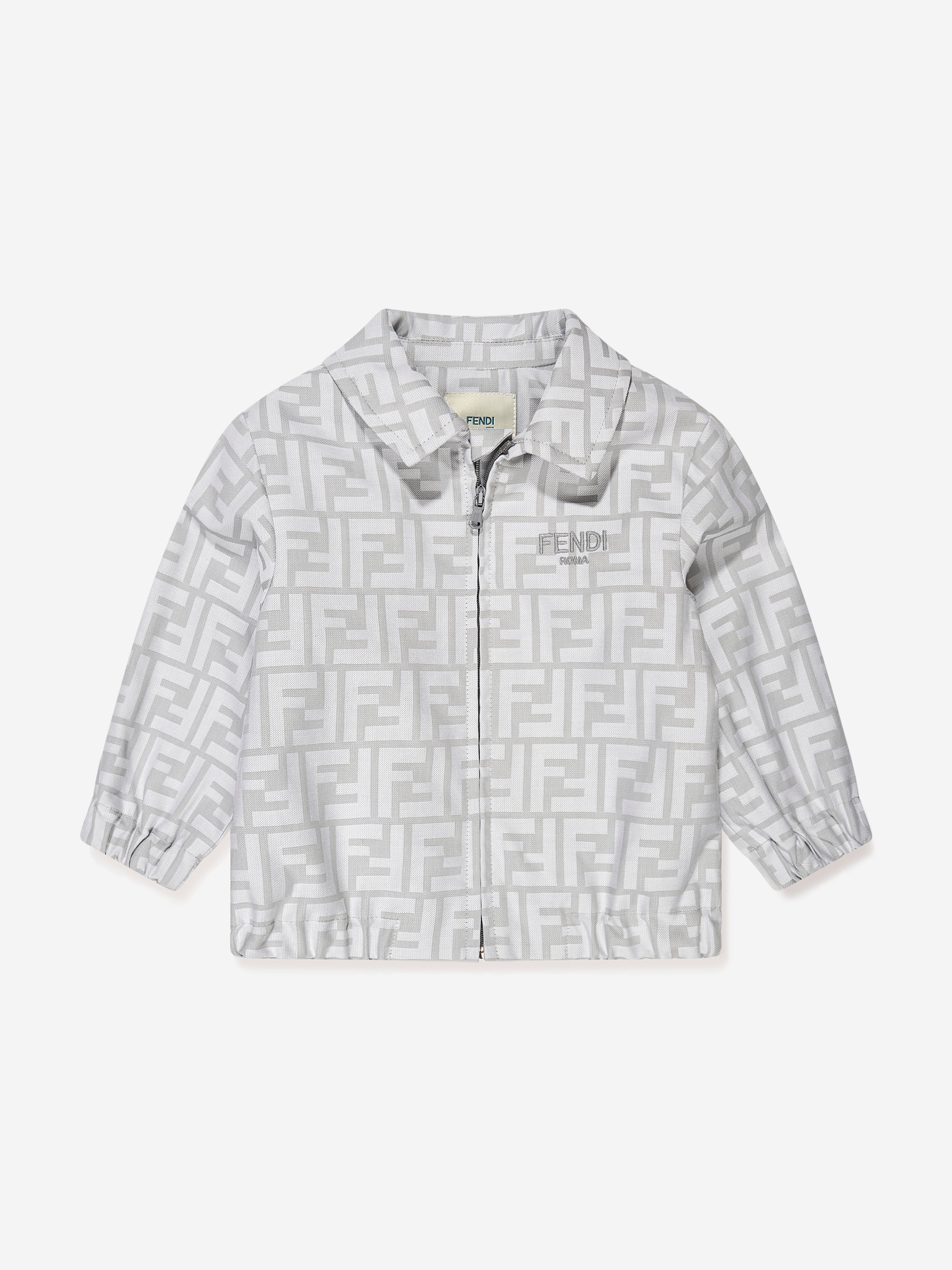 Baby Boys FF Logo Bomber Jacket in Grey