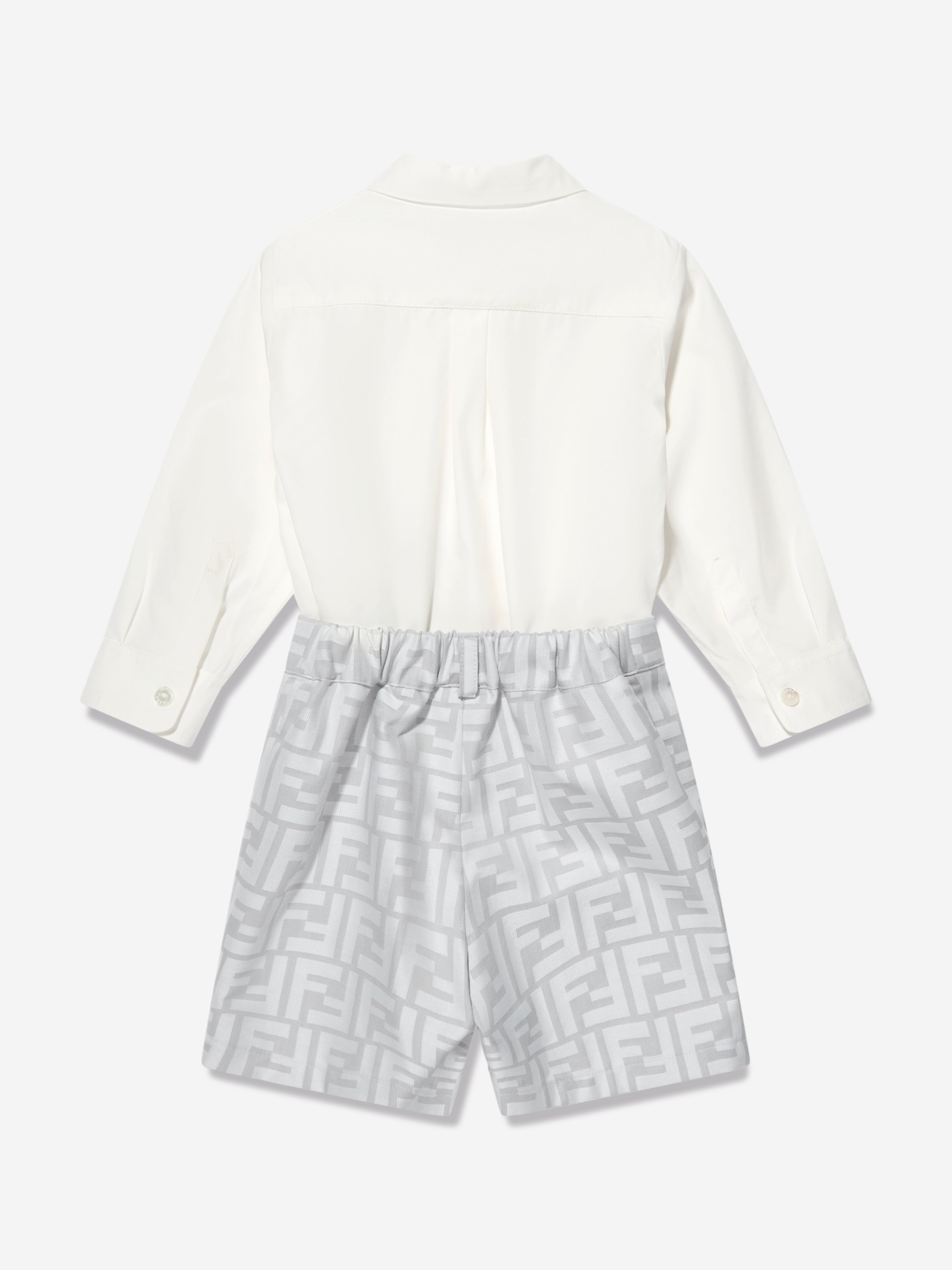 Baby Boys FF Romper Outfit in Grey