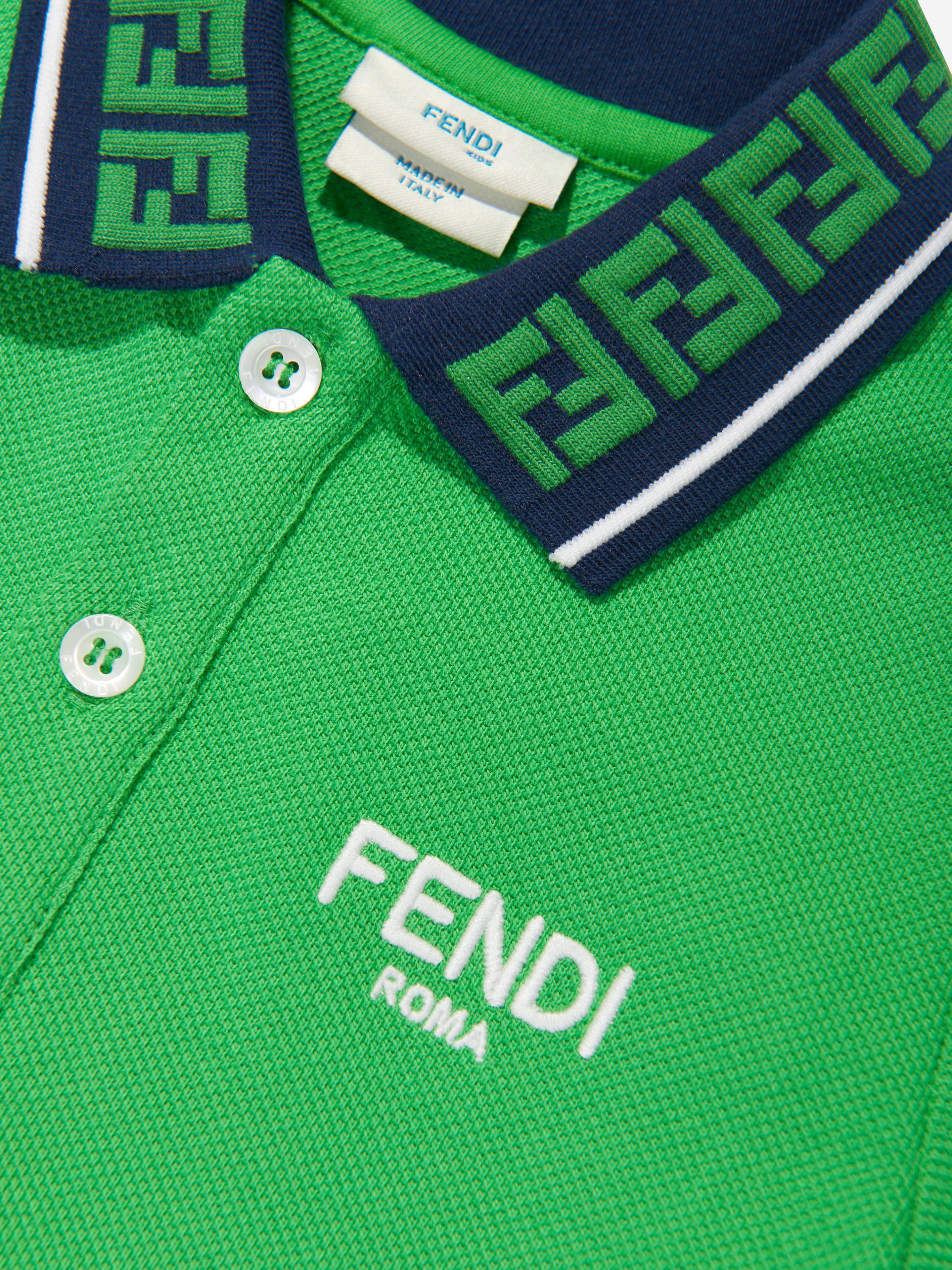 Baby Boys Logo Polo Shirt in Green