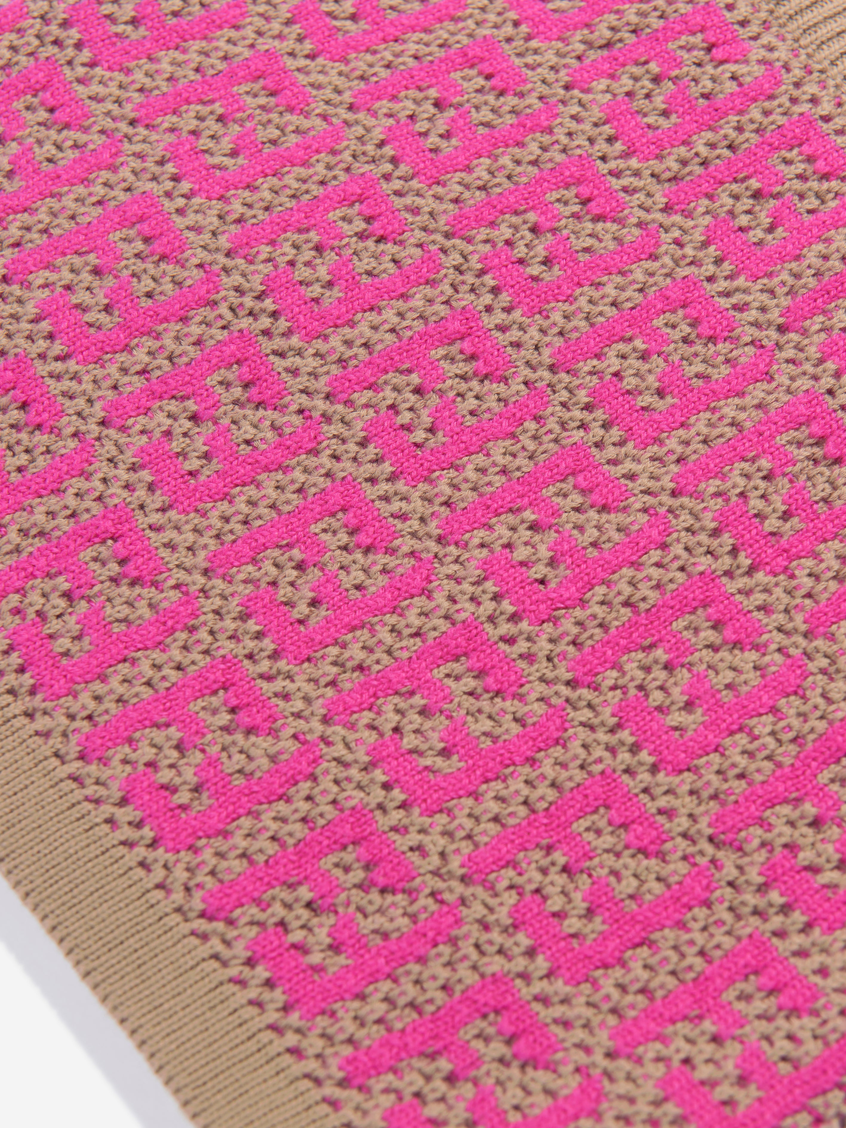 Girls Knitted FF Logo Skirt in Pink
